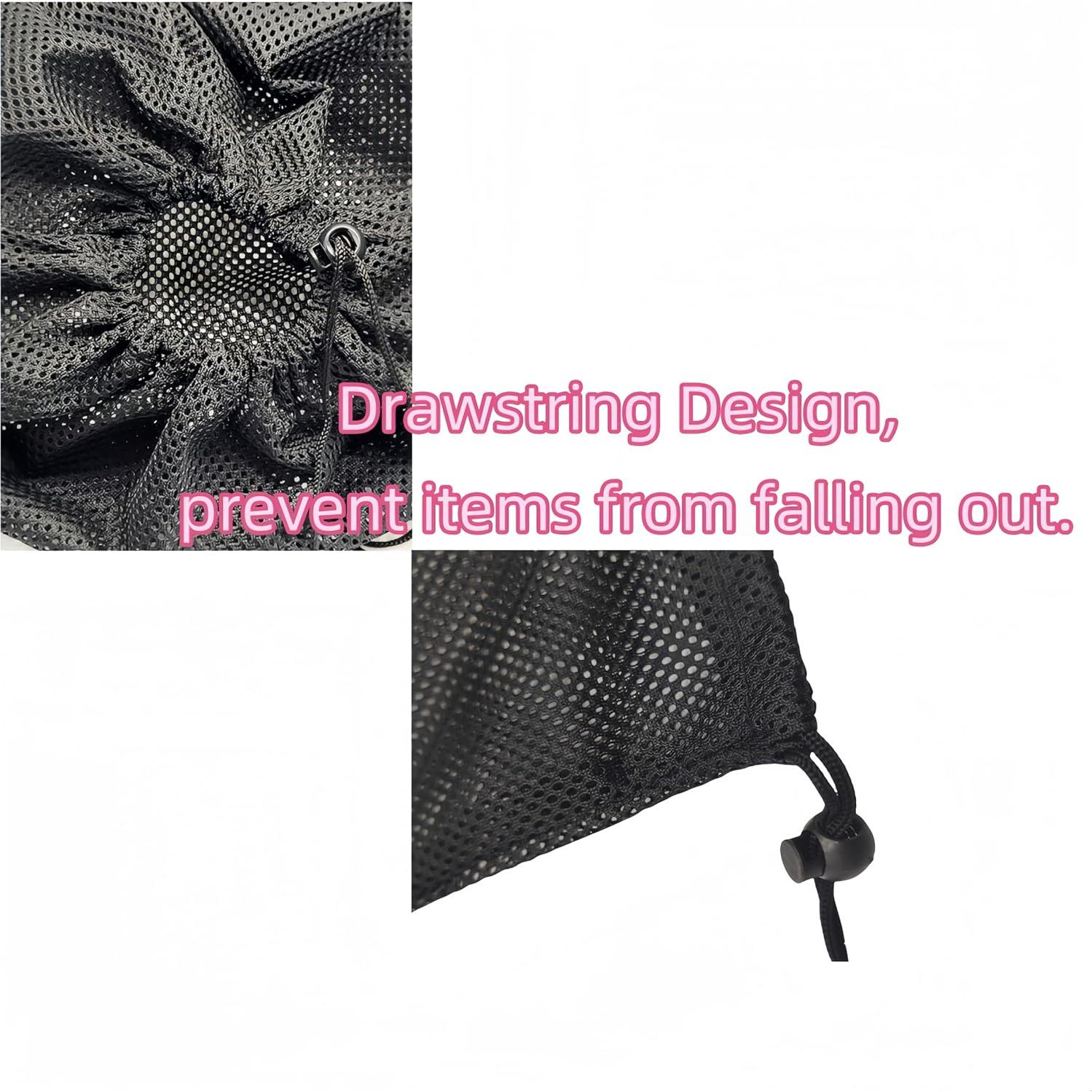 6 Bolsas de Malla CHENGLAI 30x19 cm con Cierre para Pelotas