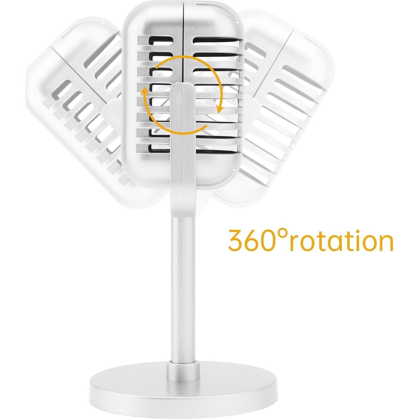 Micrófono Retro de Prop RTNLIT con Soporte Negro 165x80mm