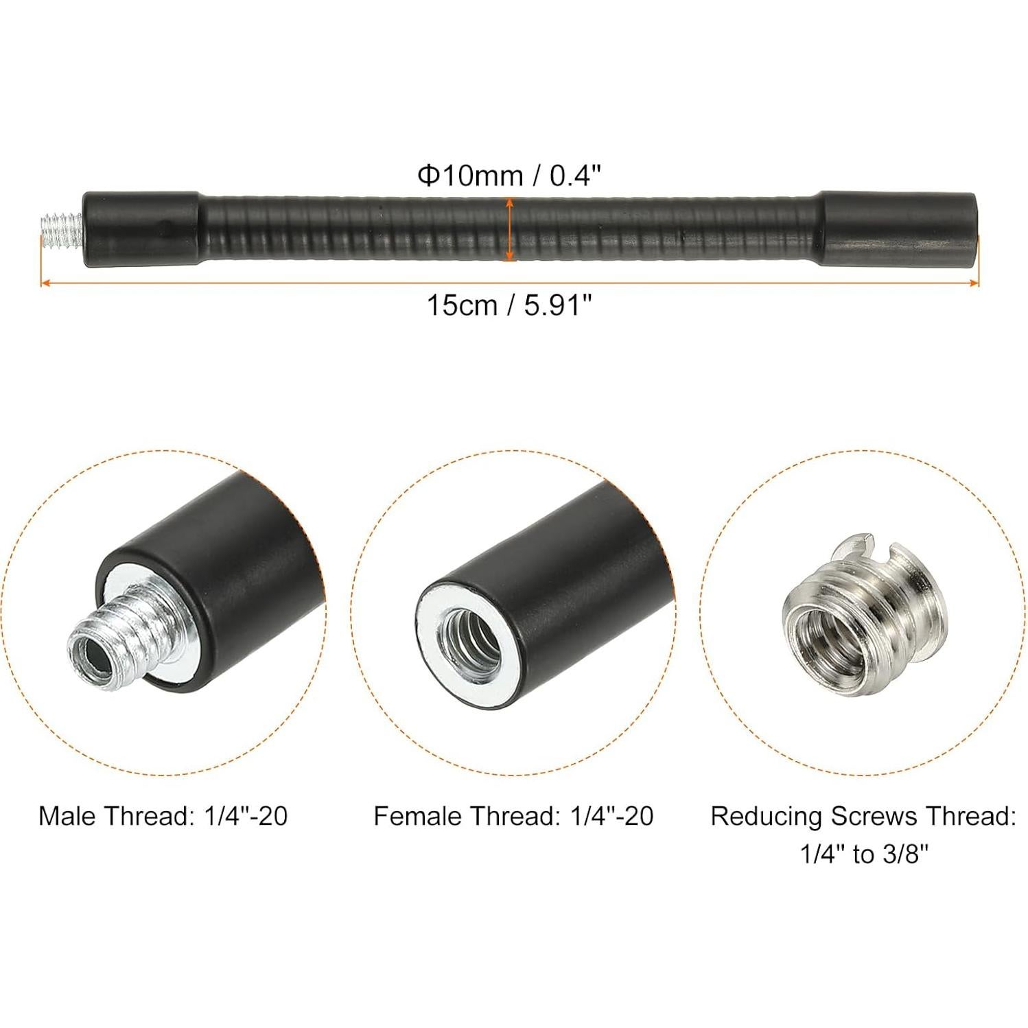 Soporte Gooseneck Flexible PATIKIL 15cm para Micrófono y Cámara