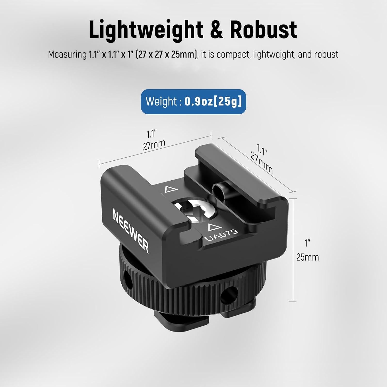 Adaptador de Montaje de Zapata Fría NEEWER UA079 para Micrófonos