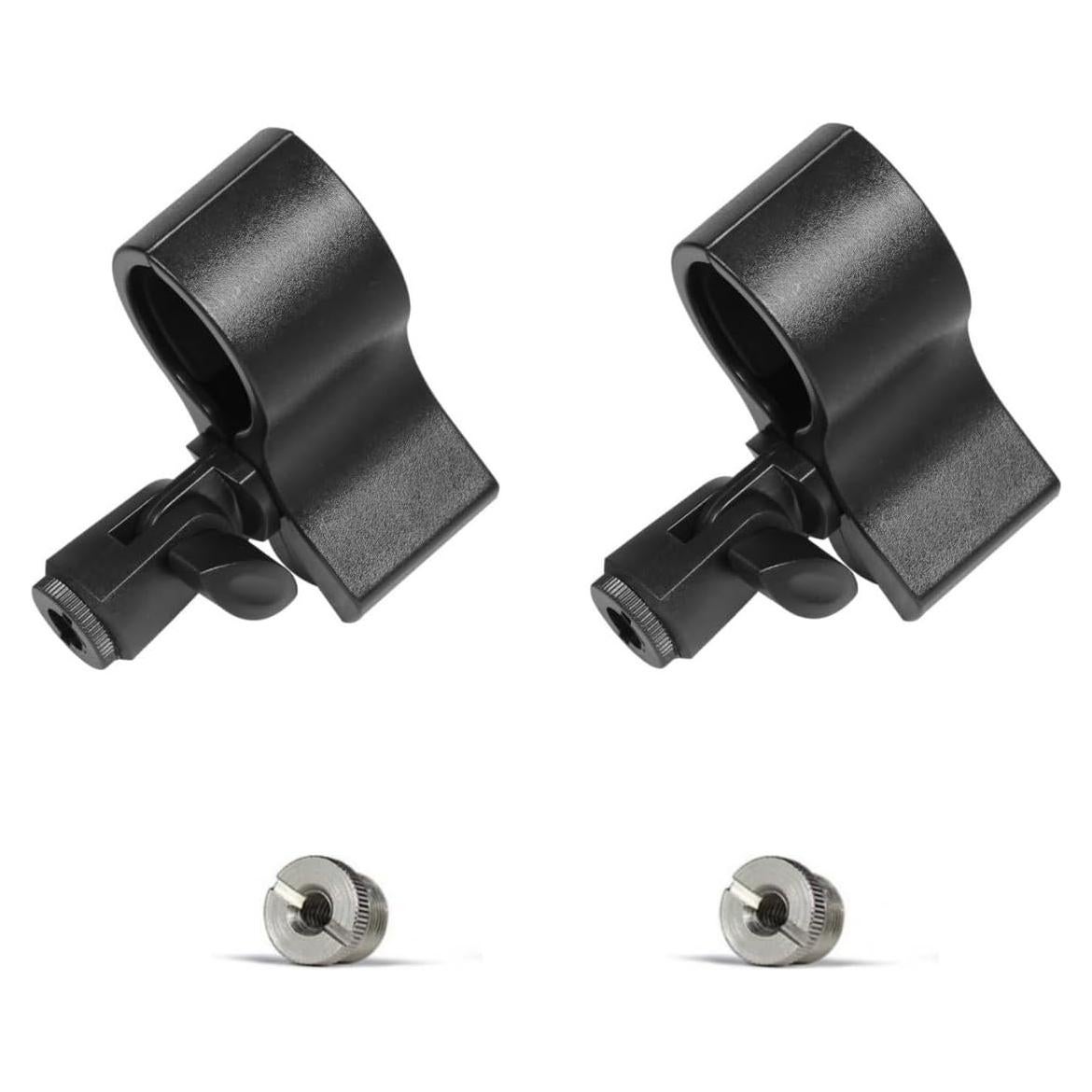 2 Clips de Soporte para Micrófono con Adaptadores 5/8" a 3/8"