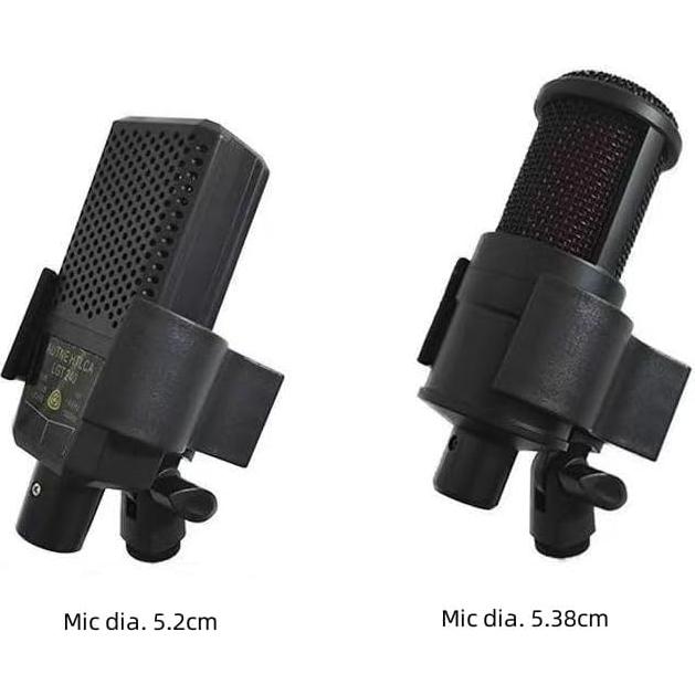 2 Clips de Soporte para Micrófono con Adaptadores 5/8" a 3/8"