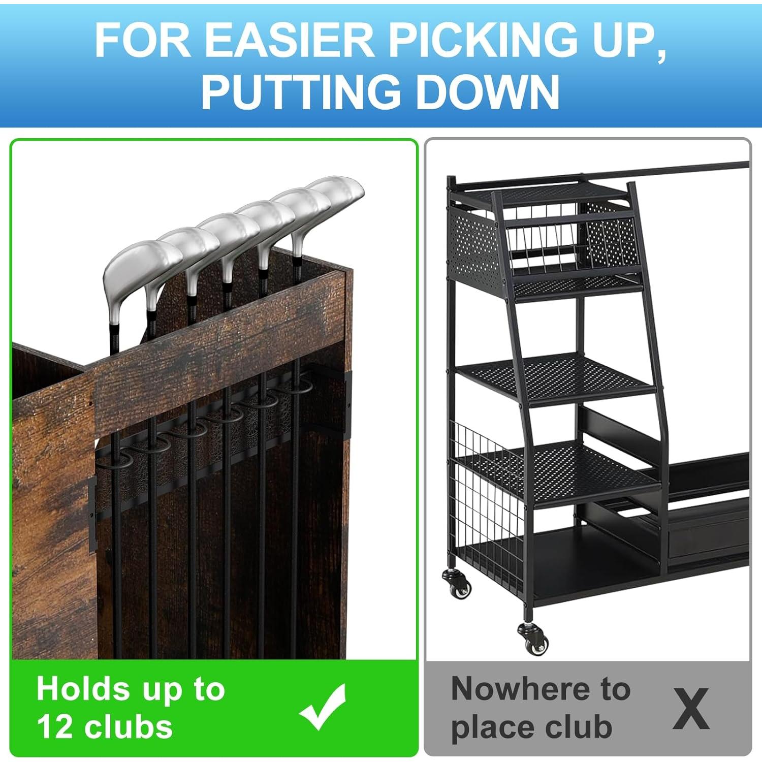 Organizador de Golf Ponsonbay Madera Premium 2 Bolsas 20.4 kg