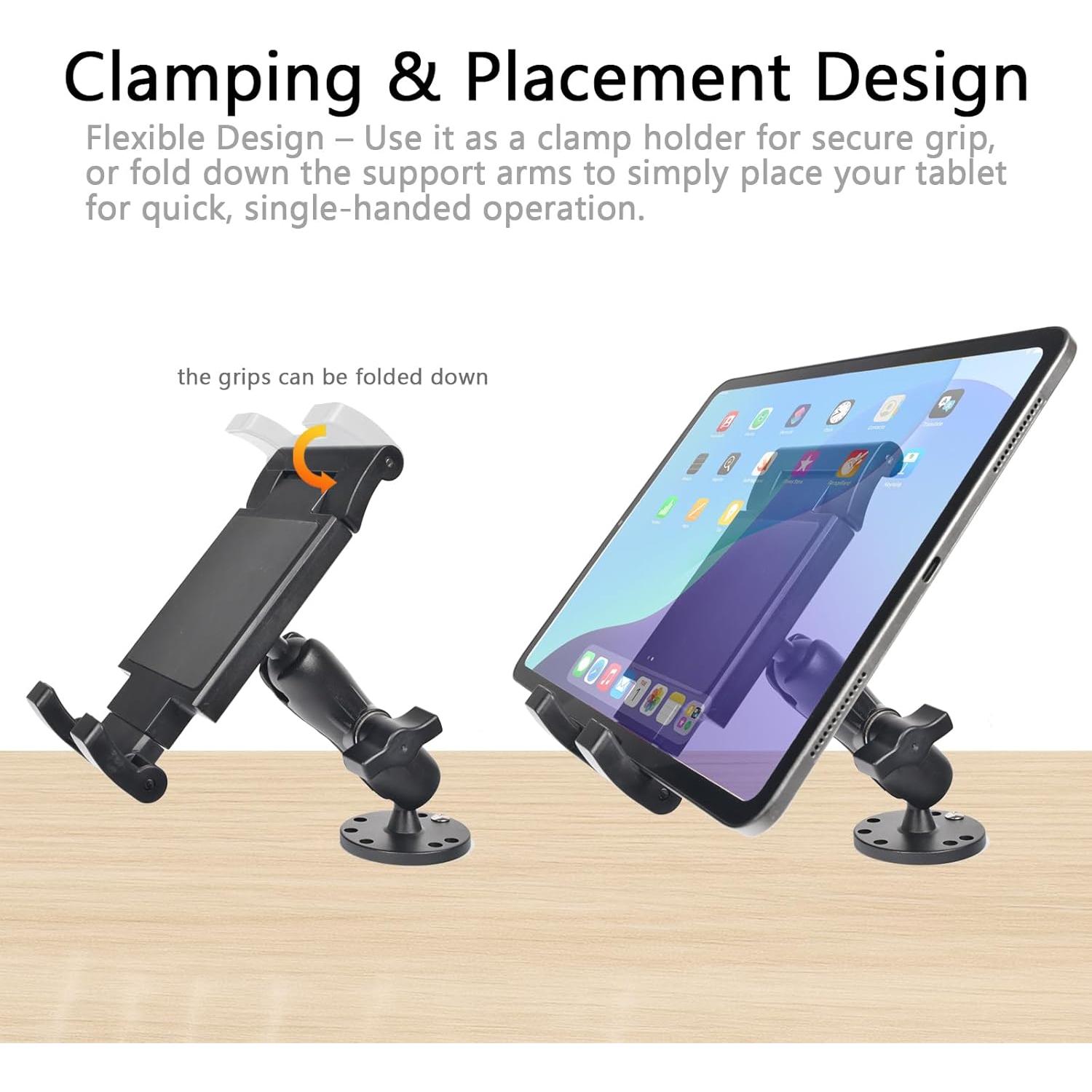 Soporte para Tableta VAUBORTTI de Aluminio - Montaje en Coche y Escritorio