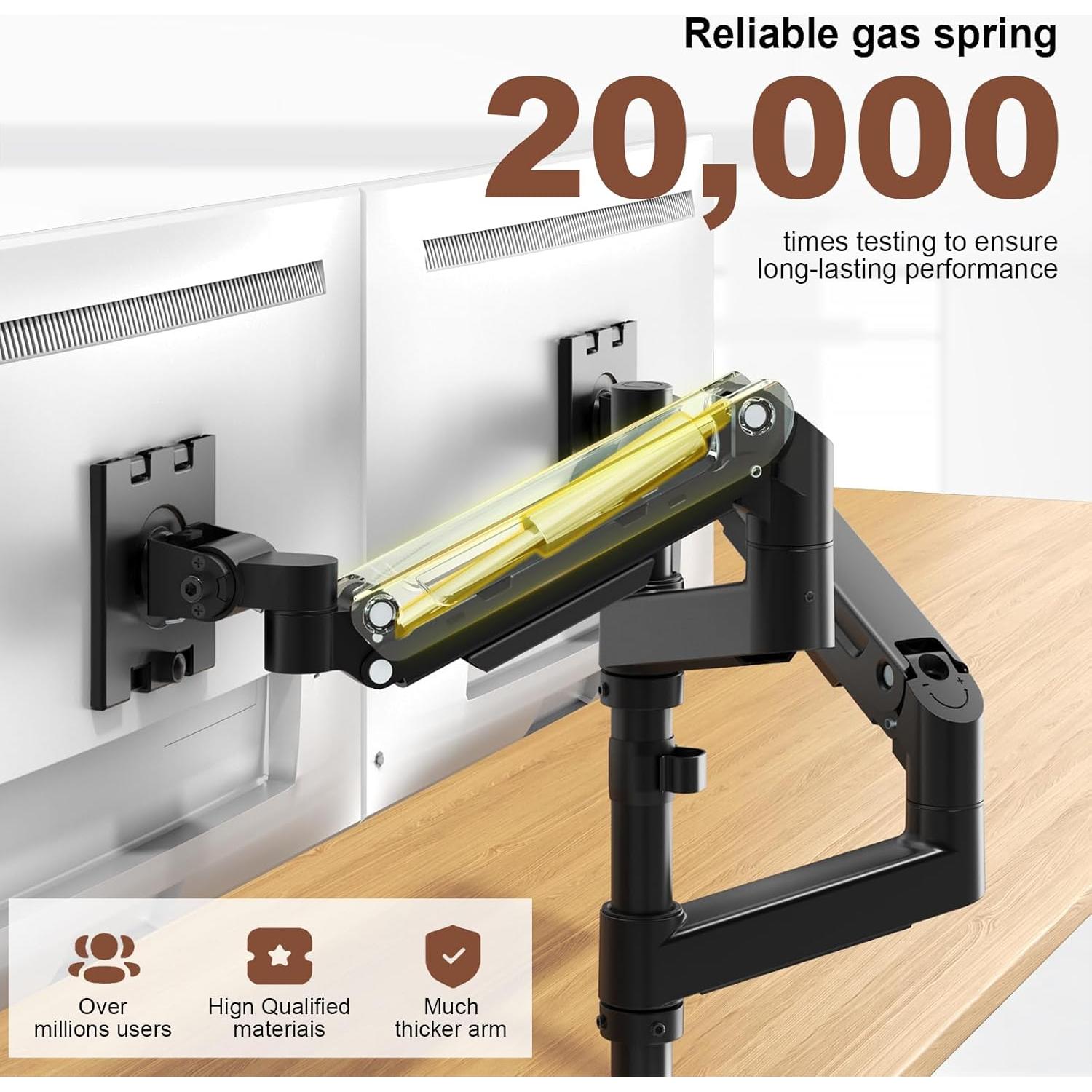 Soporte Doble para Monitor PUTORSEN 17-49" Ajustable Negro