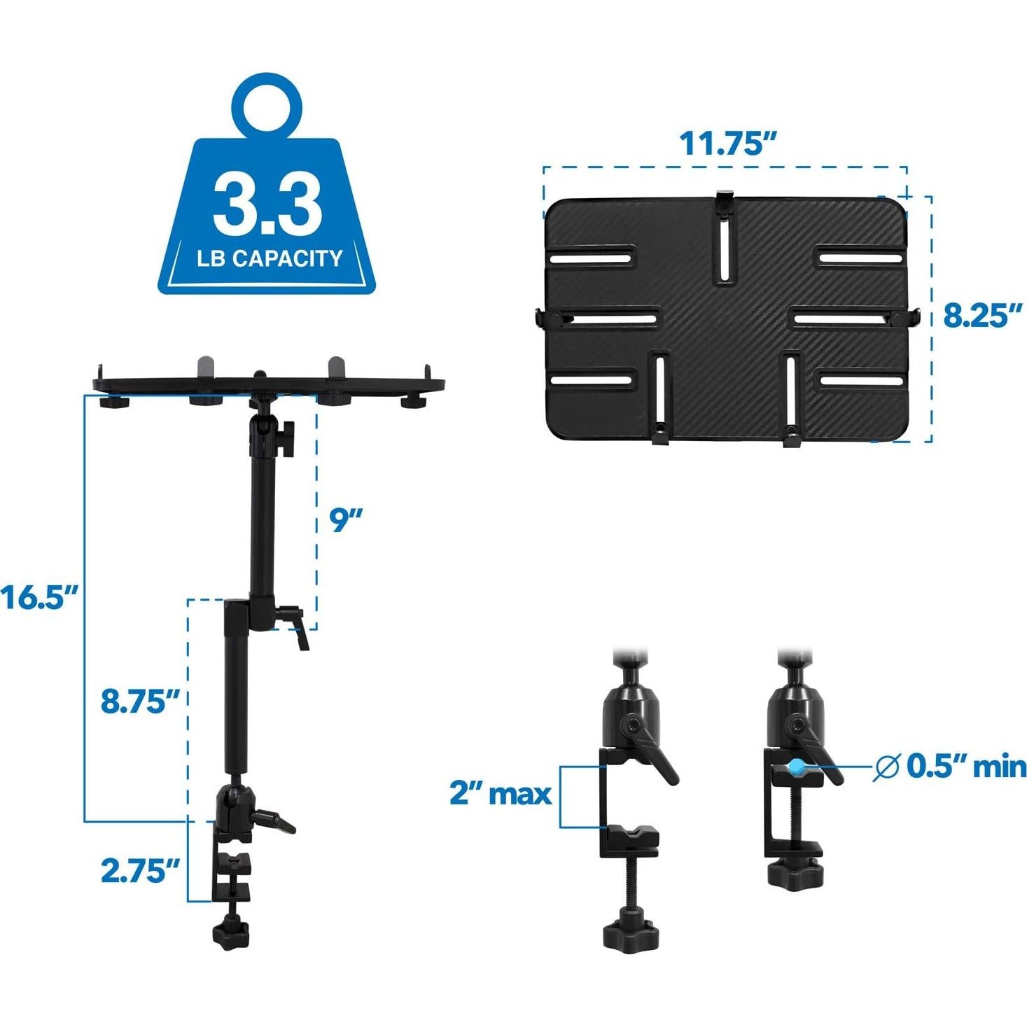 Soporte de Pólo para Tableta Mount-It! MI-7510 Ajustable 6-14"
