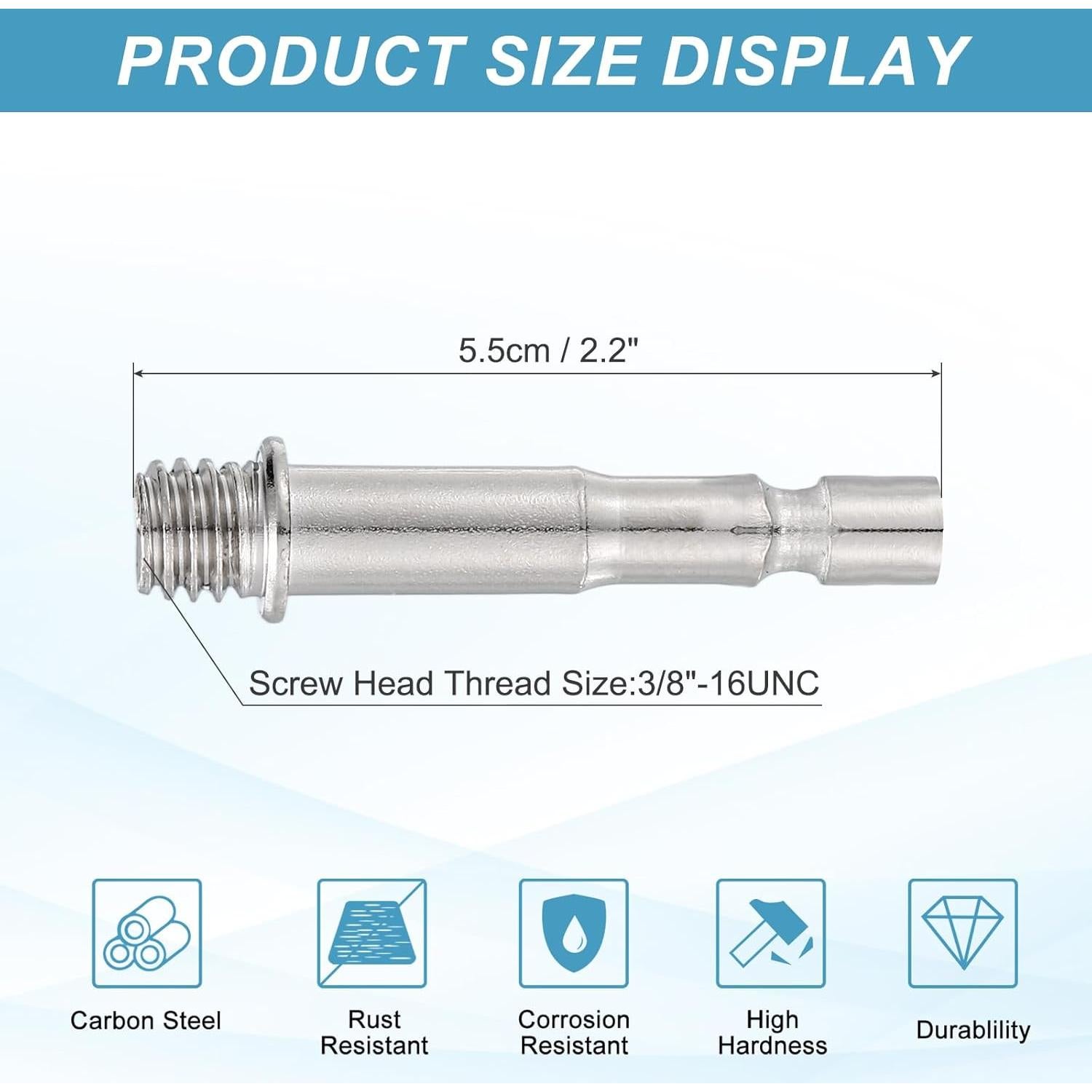 Adaptador de Cabeza de Articulación de Brazo Boom PATIKIL - 2 Pack, Plata