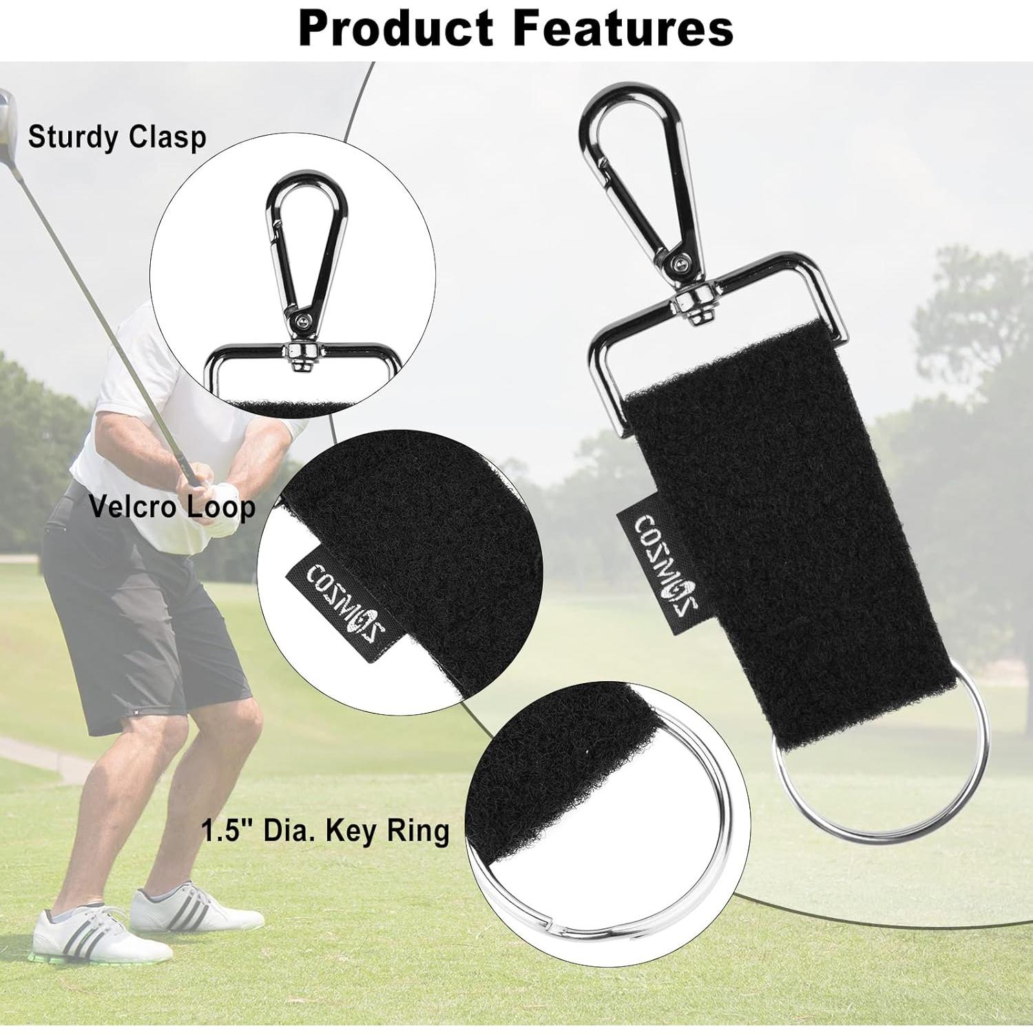 Soporte para Guantes de Golf Cosmos - Clip Metálico, 2 Pcs