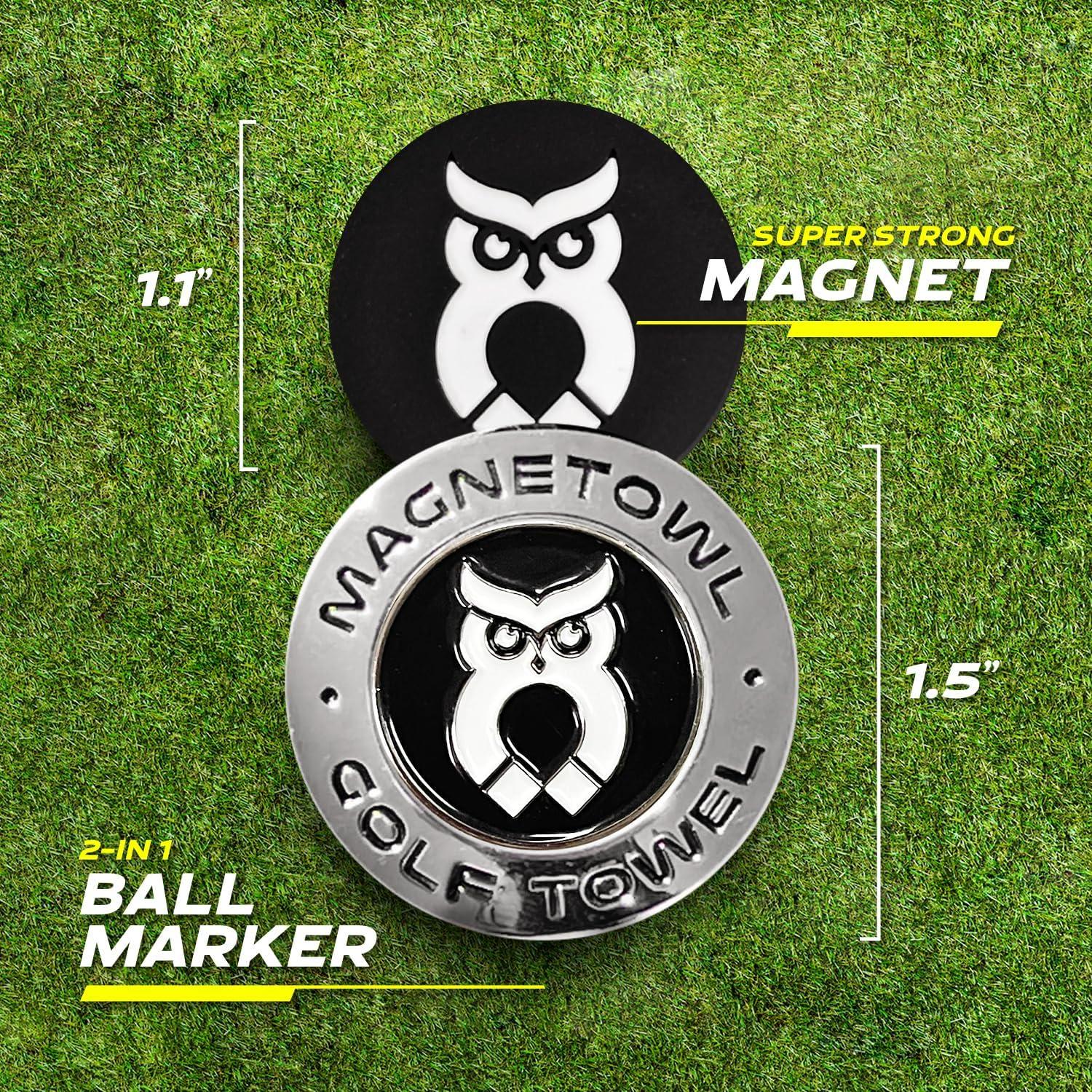 Soporte de Toalla de Golf Magnético MagnetOwl - Negro