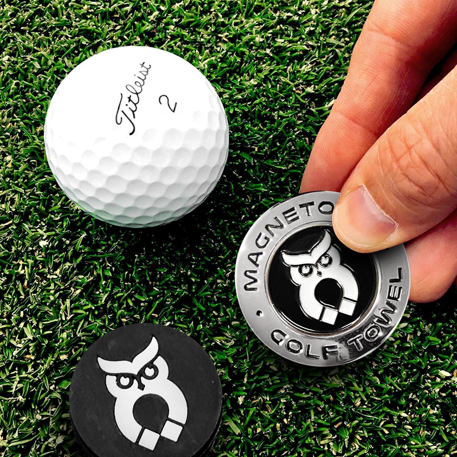 Soporte de Toalla de Golf Magnético MagnetOwl - Negro