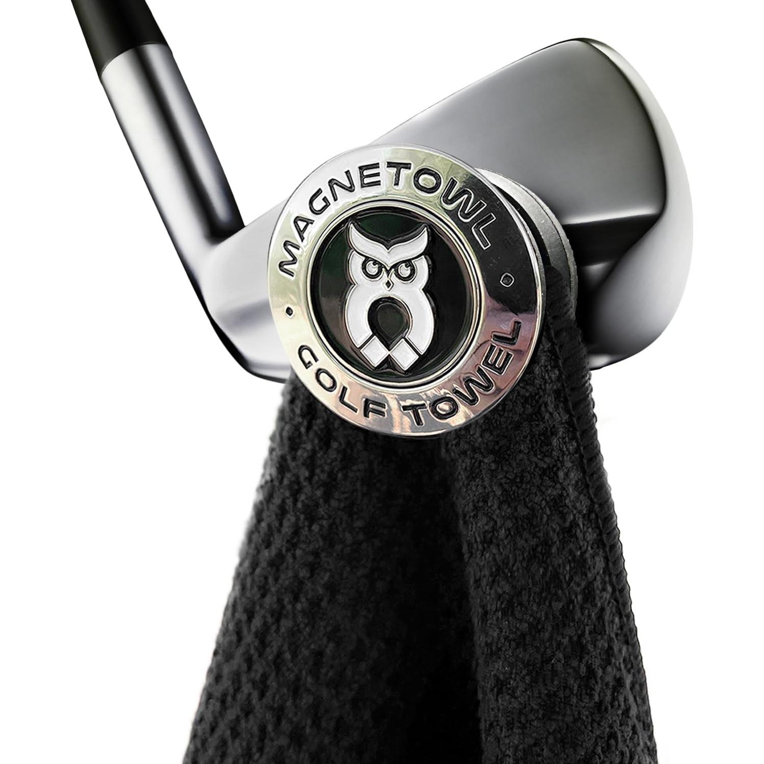 Soporte de Toalla de Golf Magnético MagnetOwl - Negro