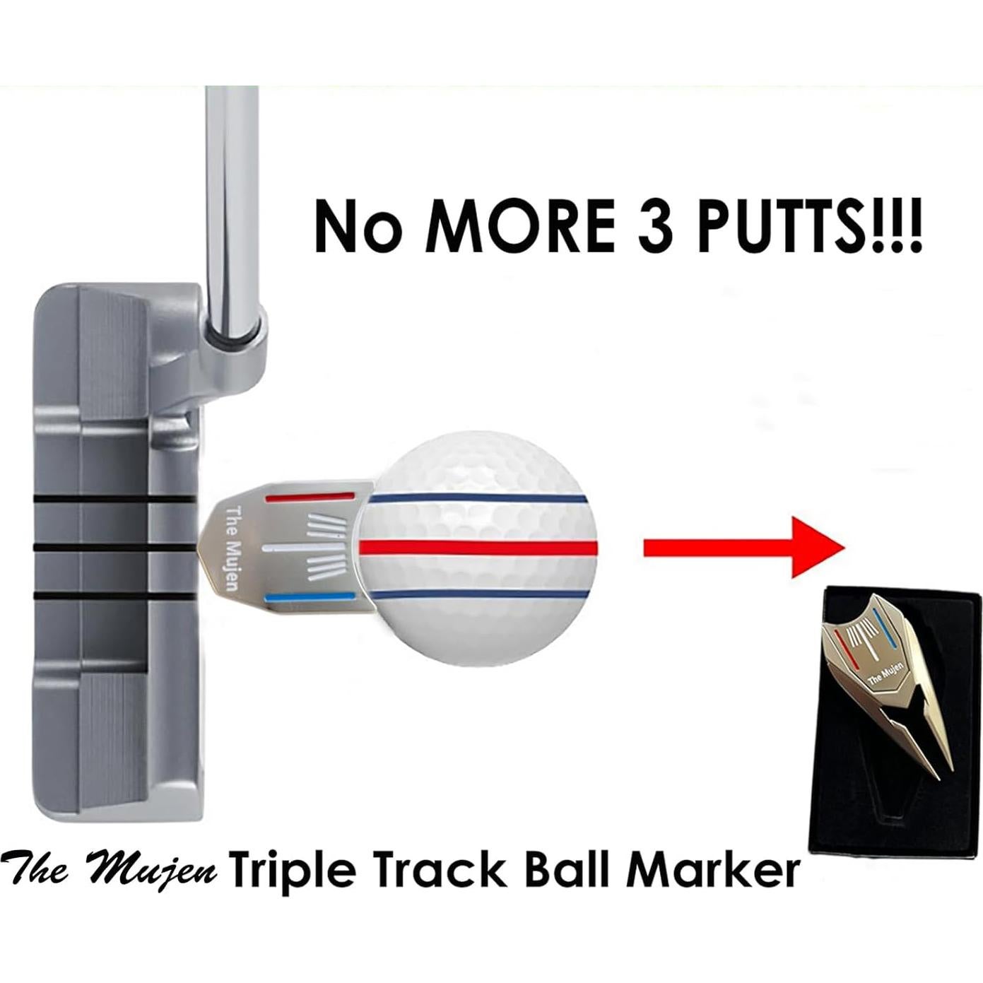 Marcador de Pelota de Golf The Mujen con Herramienta de Divot