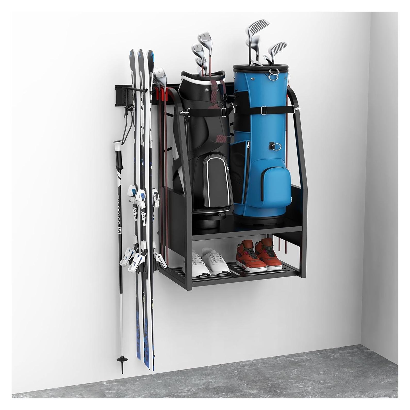 Organizador de Bolsa de Golf WALMANN para 2 Bolsas - Metal Negro