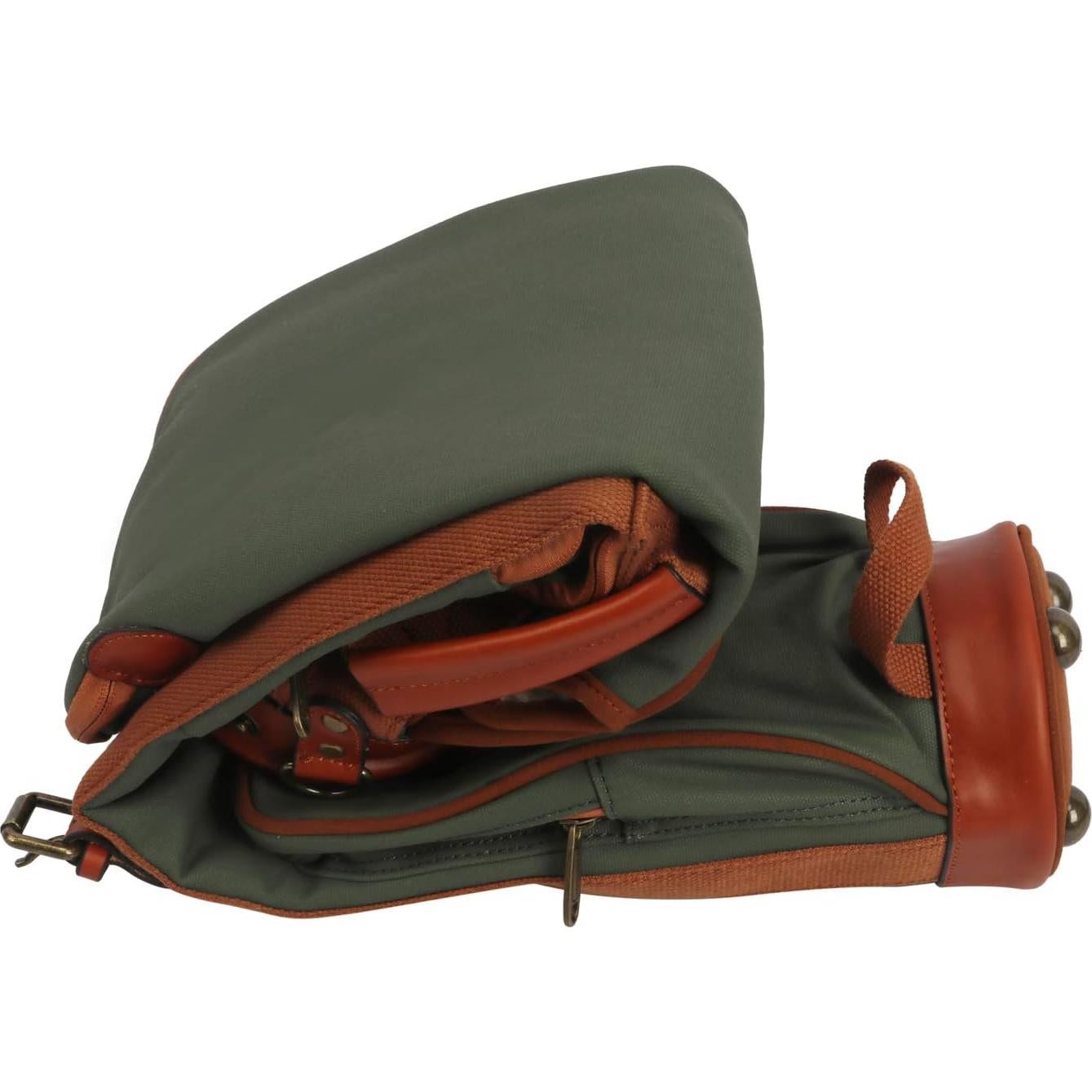 Bolsa de Transporte de Palos de Golf TOURBON 84cm Verde Lona Cuero