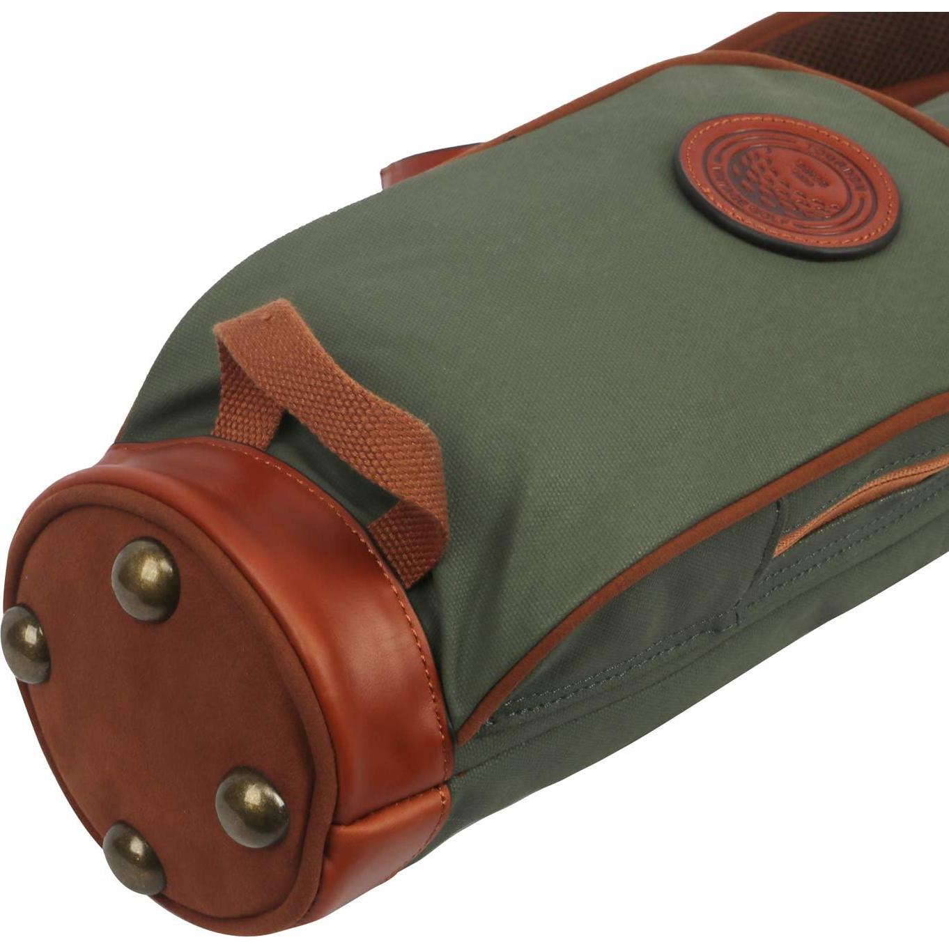 Bolsa de Transporte de Palos de Golf TOURBON 84cm Verde Lona Cuero