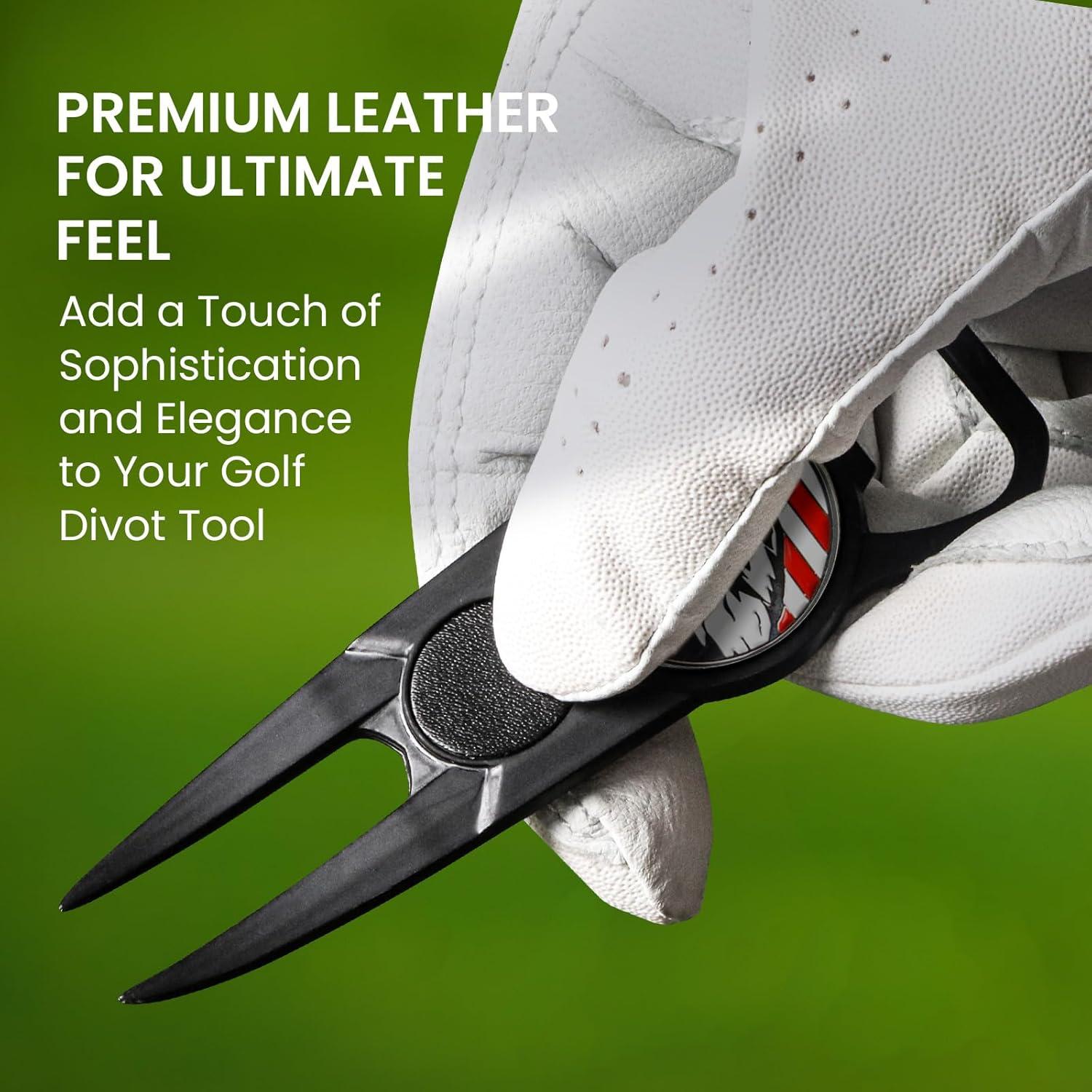 Herramienta de Golf 7-en-1 FINGER TEN con Agarre de Cuero