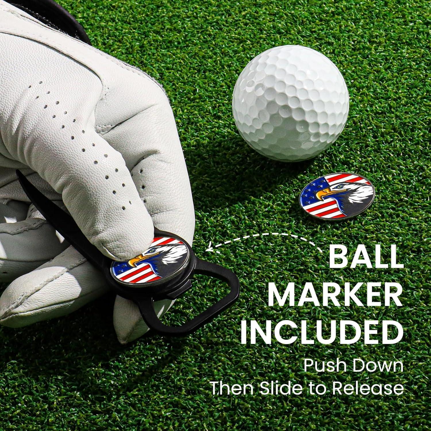 Herramienta de Golf 7-en-1 FINGER TEN con Agarre de Cuero