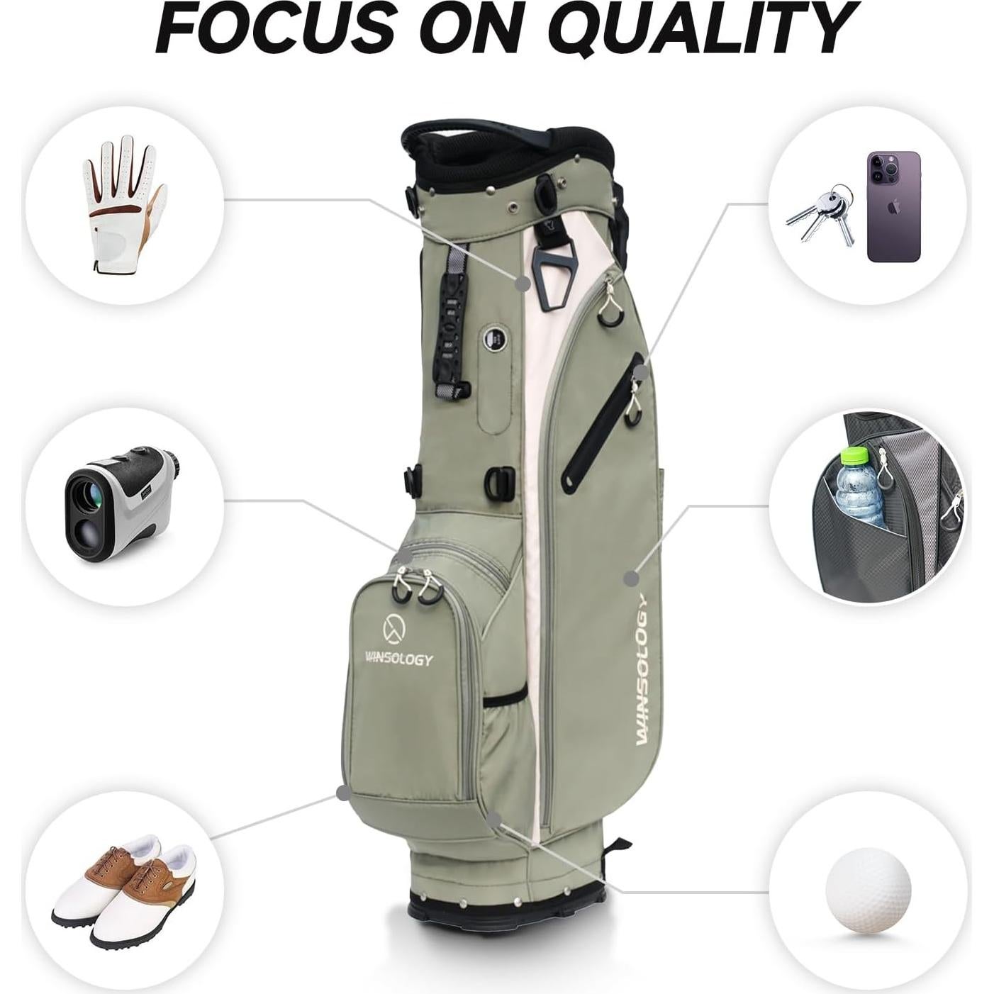 Bolsa de Golf de Soporte T WINSOLOGY WS-85033S-SGC 1.9kg