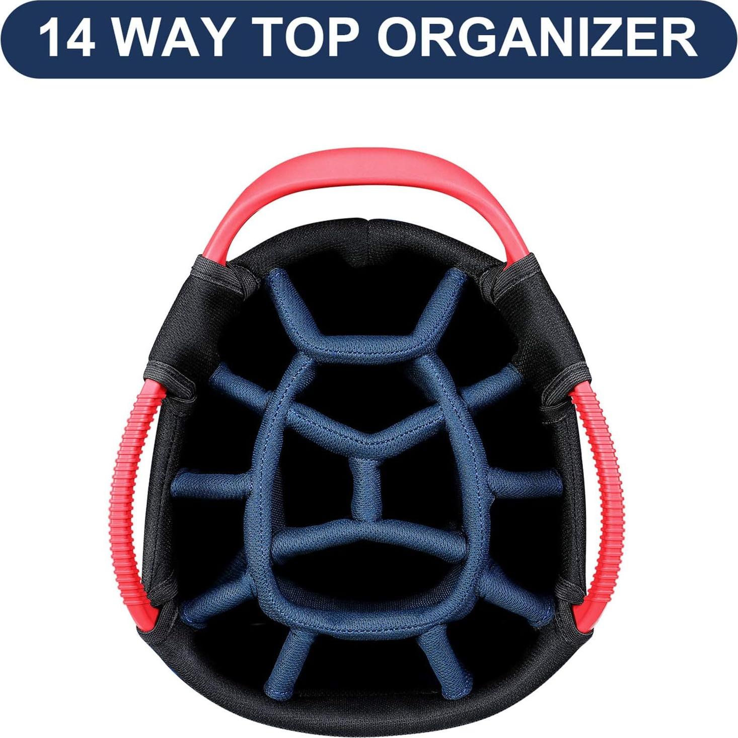 Bolsa de Golf para Carro LONGCHAO 14 Divisores Ligera con Funda