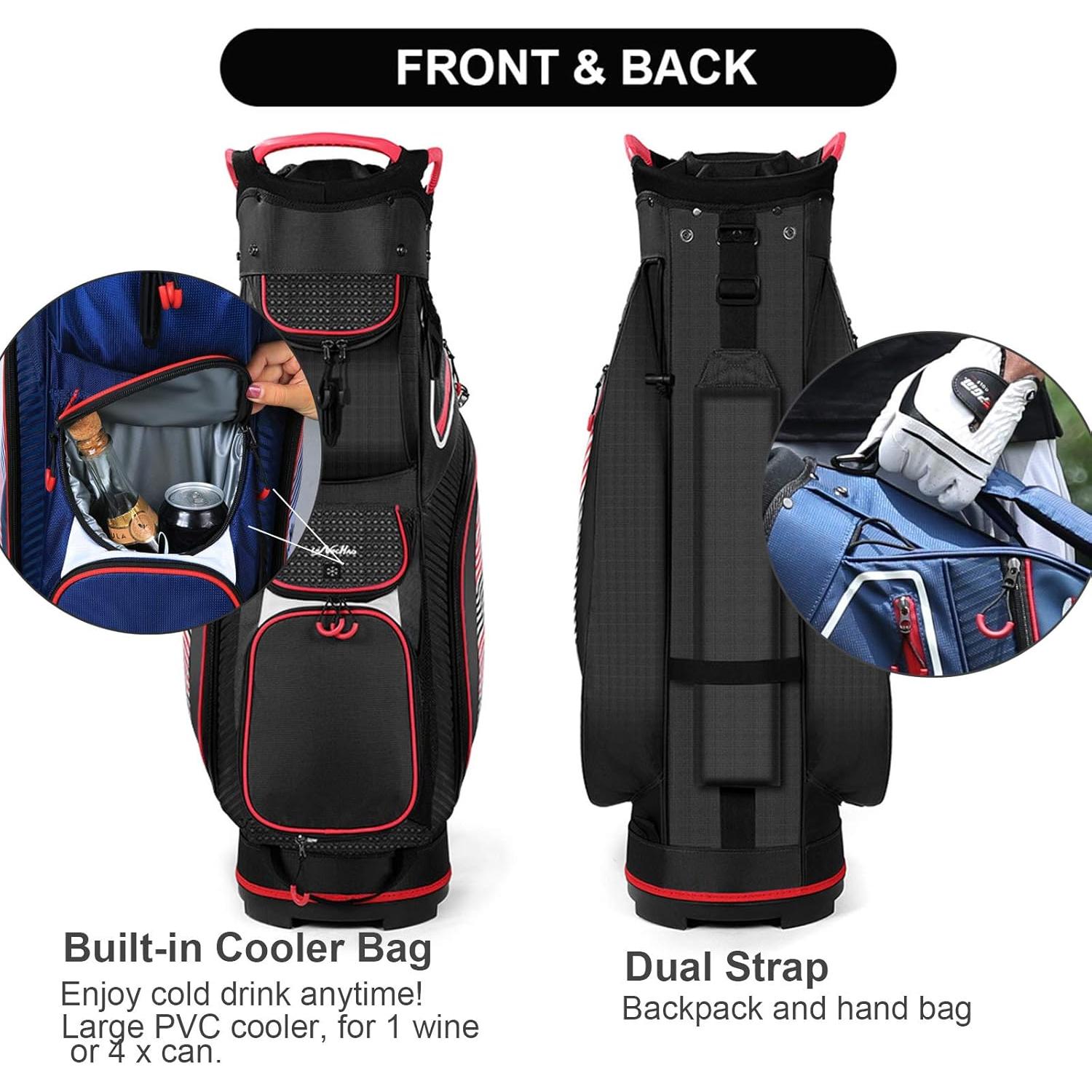 Bolsa de Golf para Carro LONGCHAO 14 Divisores Ligera con Funda