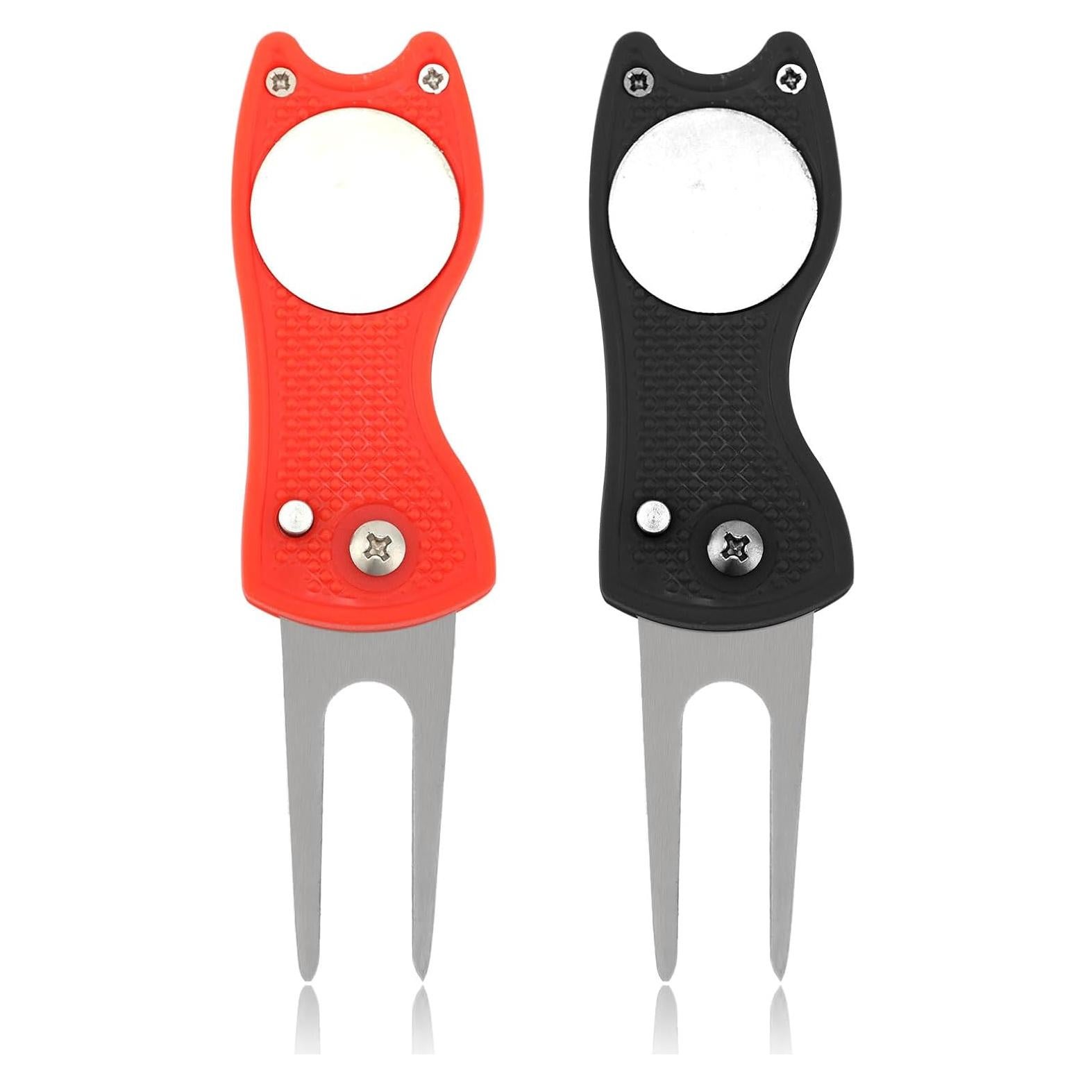 2 Herramientas de Reparación de Divots de Golf XIHIRCD Plegables