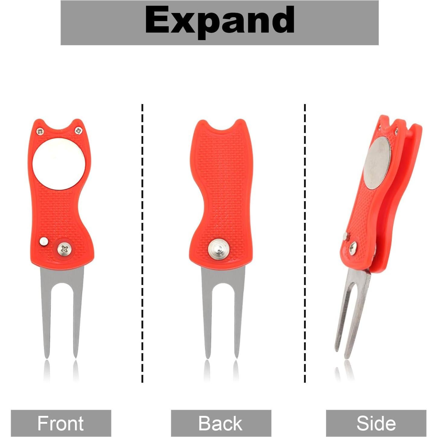 2 Herramientas de Reparación de Divots de Golf XIHIRCD Plegables