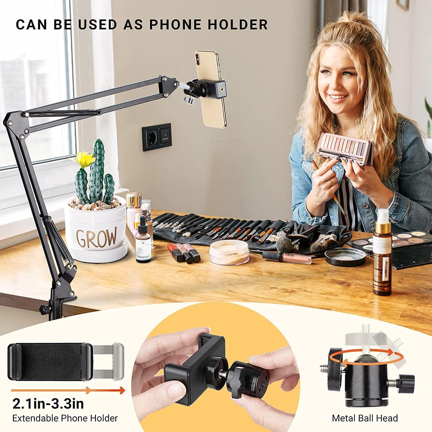 Soporte de Micrófono CAHAYA CY0263-1 con Filtro Antipop y Adaptadores