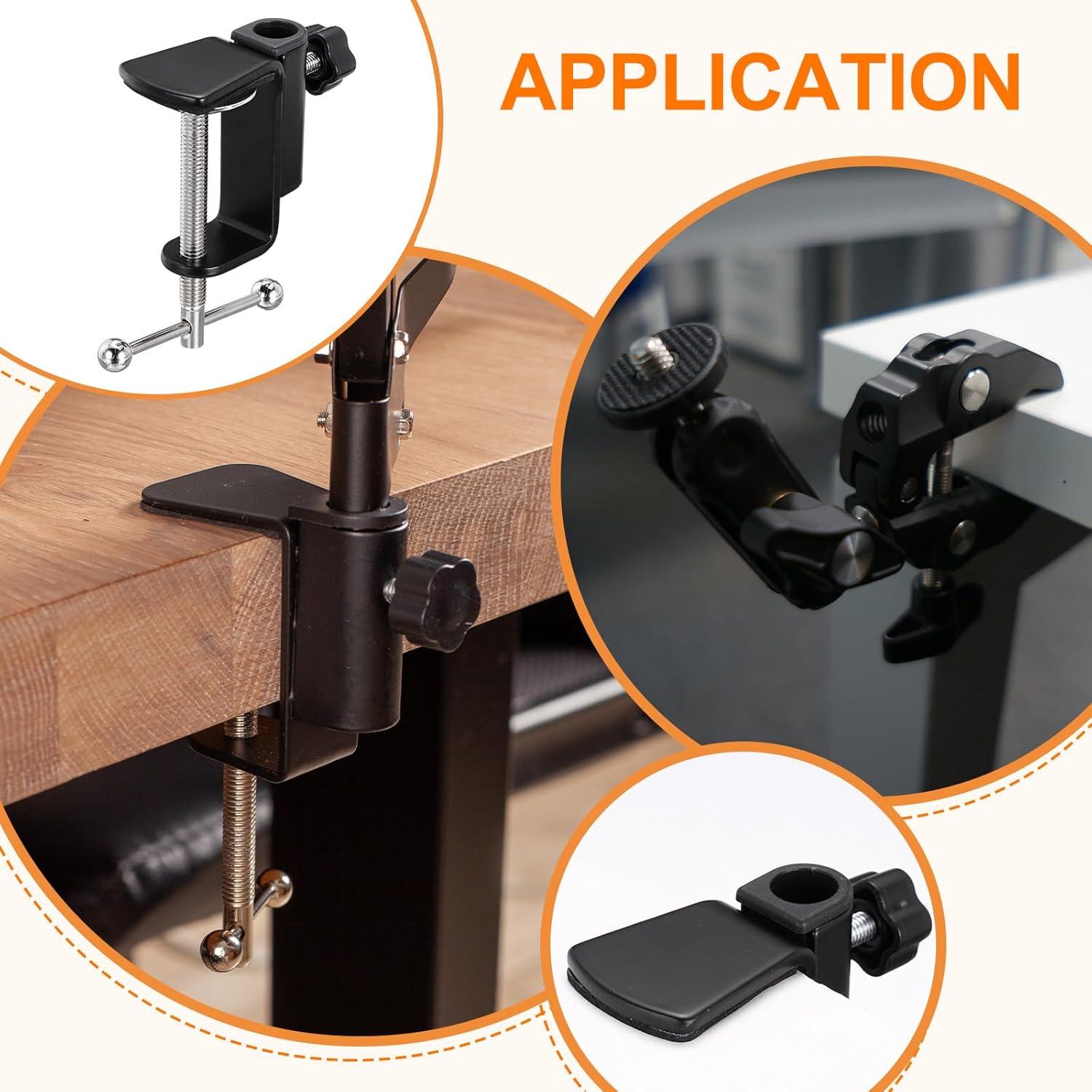 Abrazadera de Mesa en C MECCANIXITY Ajustable 70x60mm Negro