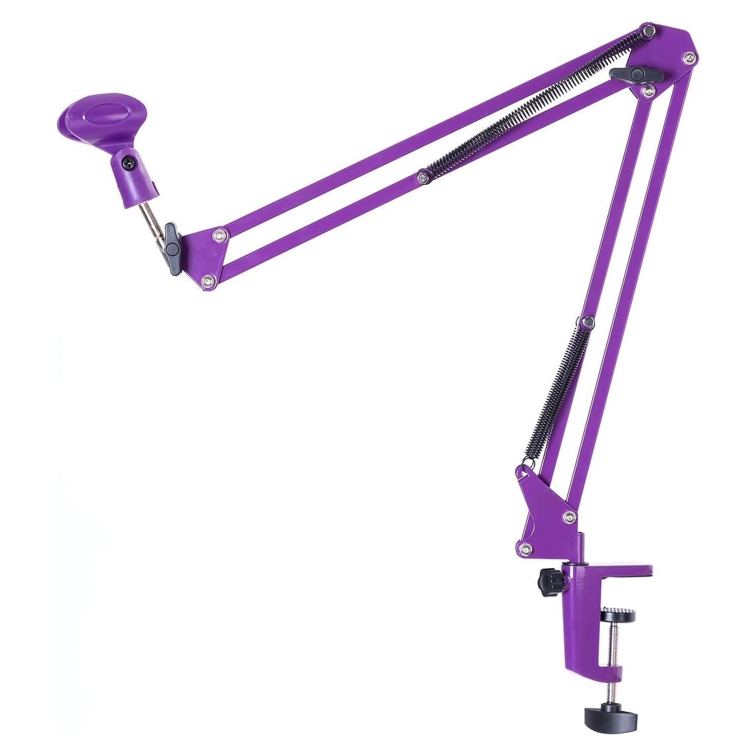 Brazo de micrófono de escritorio Rannsgeer RS17 metal púrpura