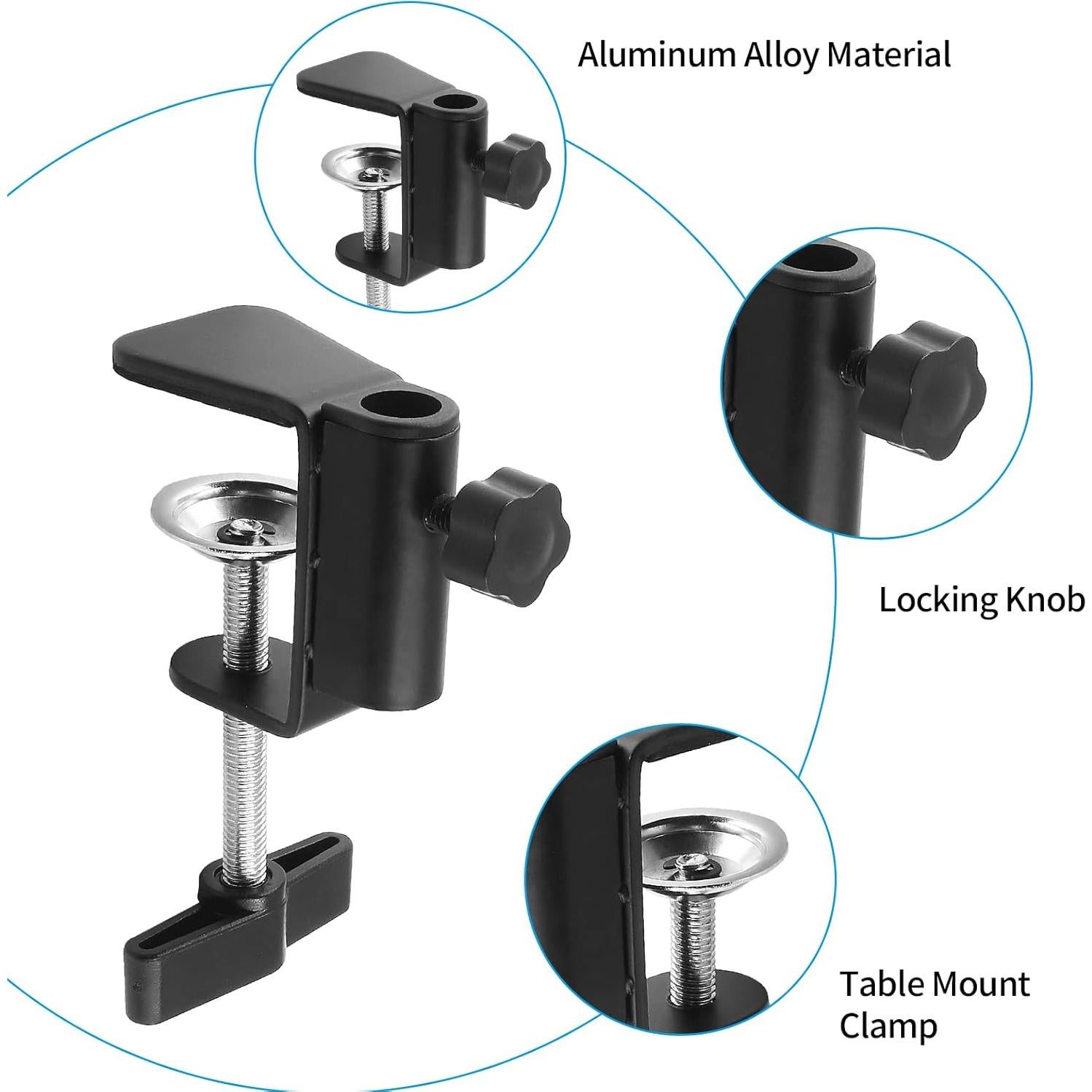 Soporte de Montaje C-Clamp LifCratms para Lámpara y Micrófono