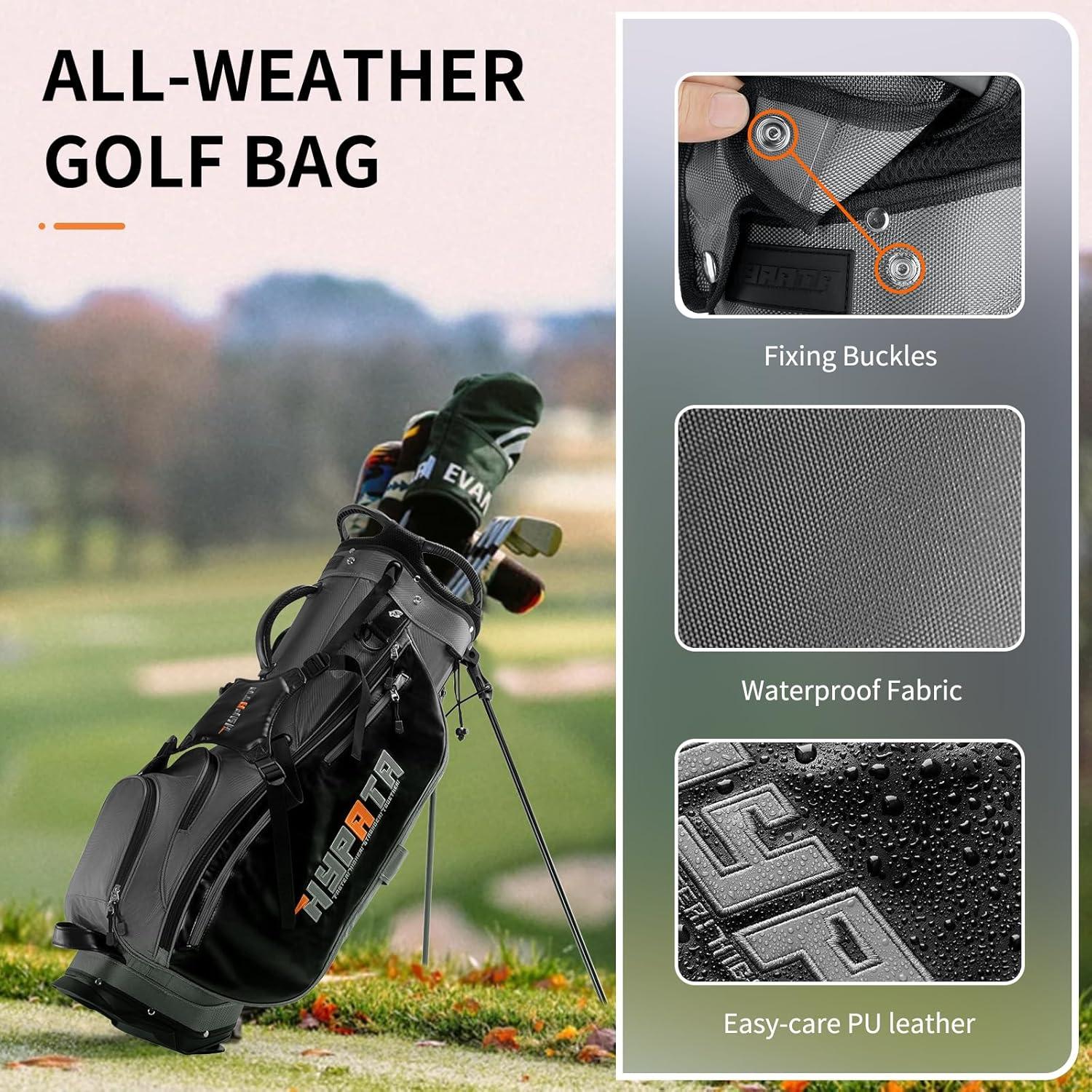 Bolsa de Golf con Soporte HYPATA 14 Vías Gris-Prime