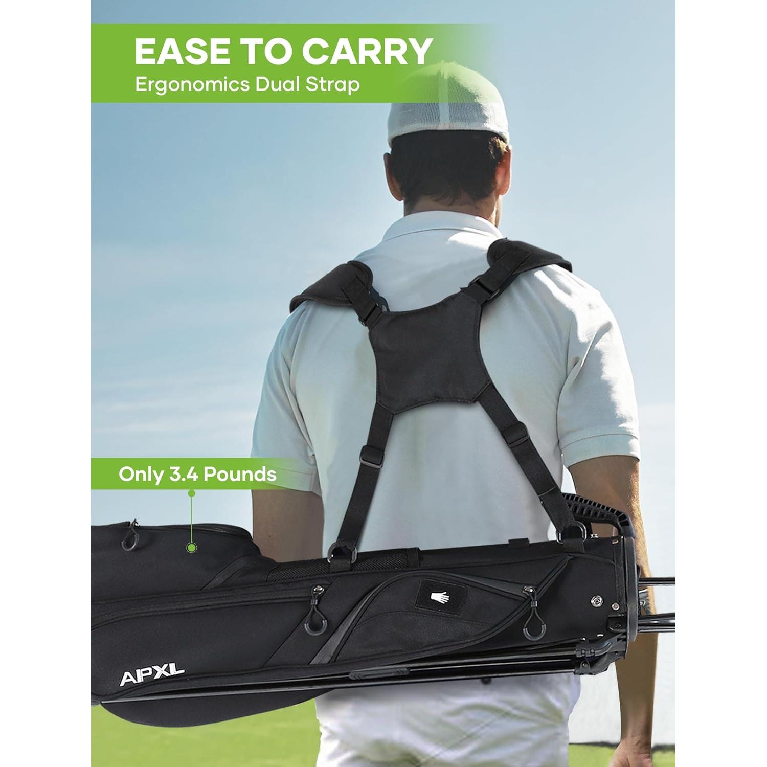 Bolsa de Golf APXL StandBag Gris con Soporte y 3 Divisores