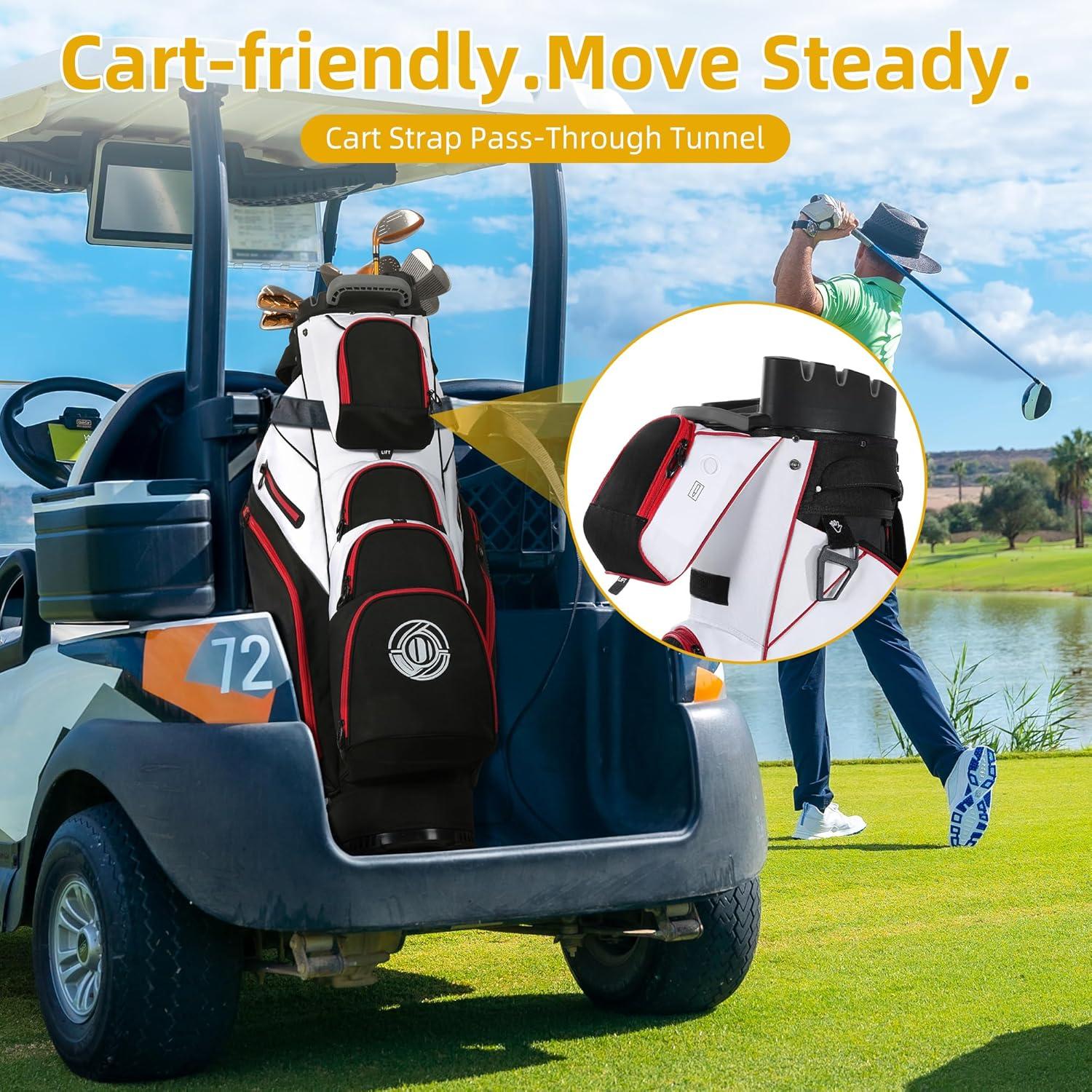 Bolsa de Carro de Golf Shopsource 14 Vías con Divisores y Asa Ergonómica