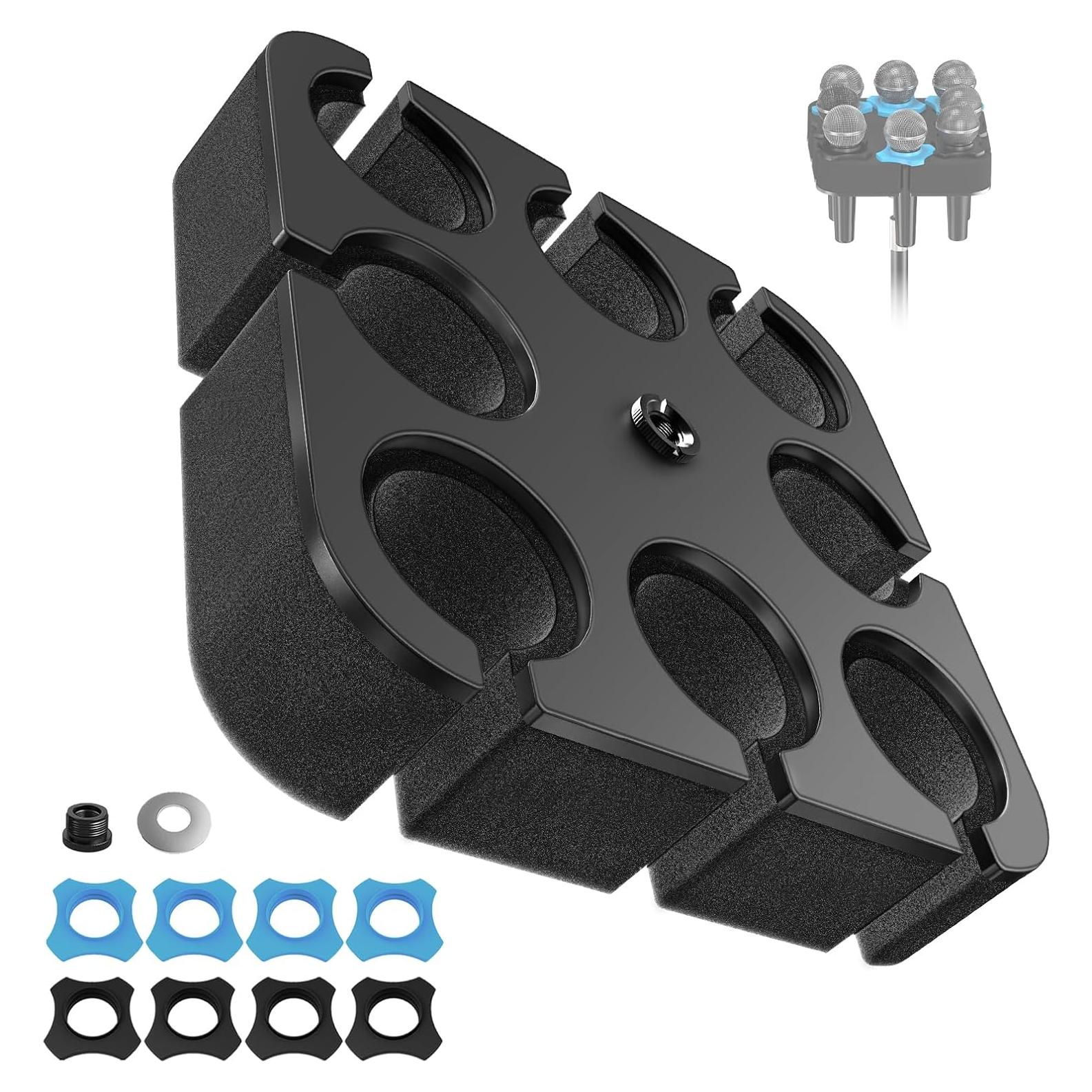 Soporte Multi Micrófono Borenbuir 8 Bandejas Aluminio