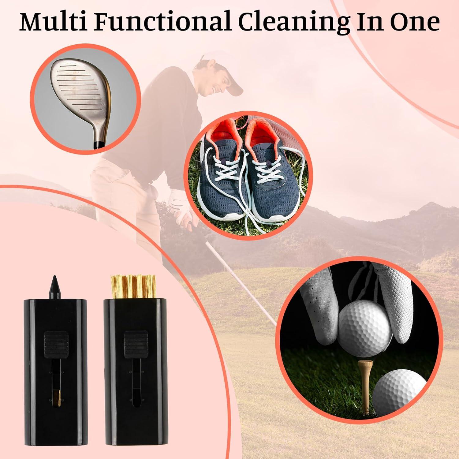 Cepillo Limpiador de Palos de Golf Lyehip Doble Cara Multicolor