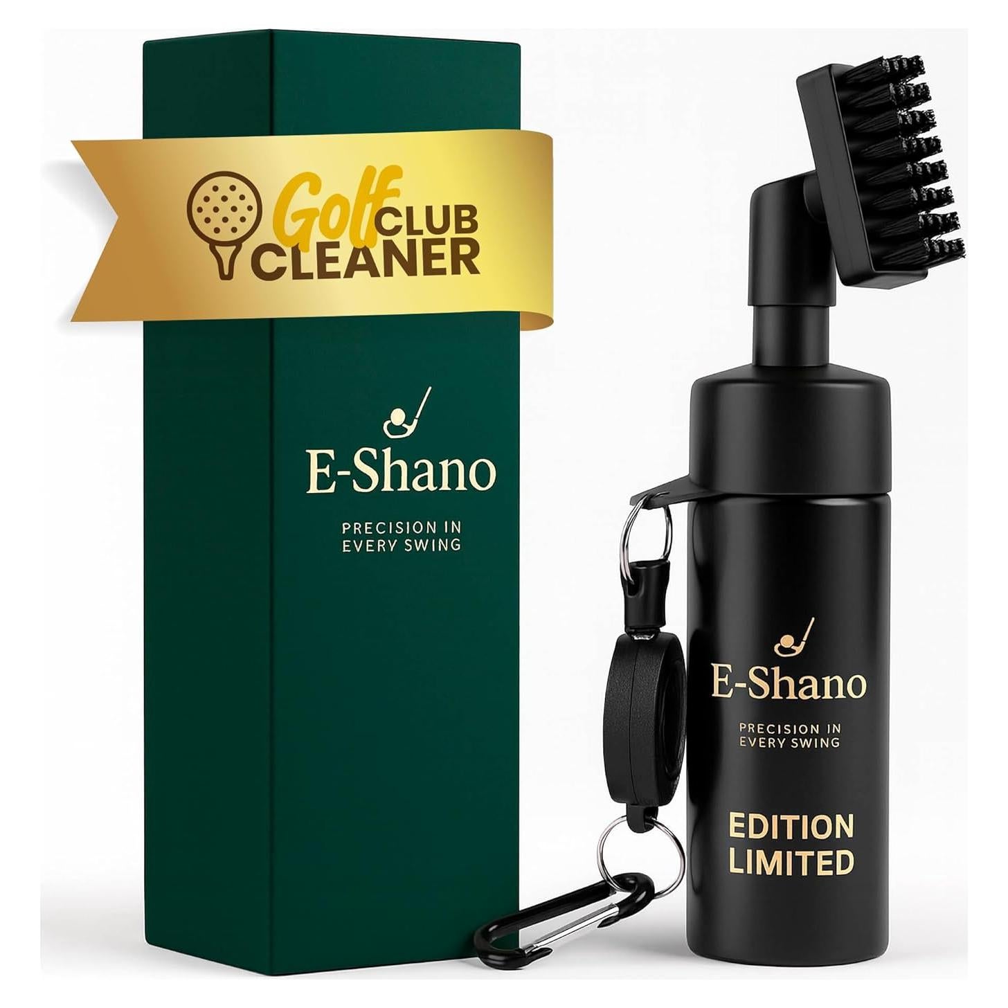 Limpiador de Palos de Golf E-Shano con Spray y Clip - 140g