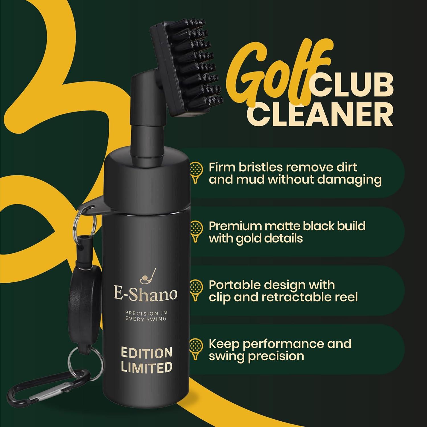 Limpiador de Palos de Golf E-Shano con Spray y Clip - 140g