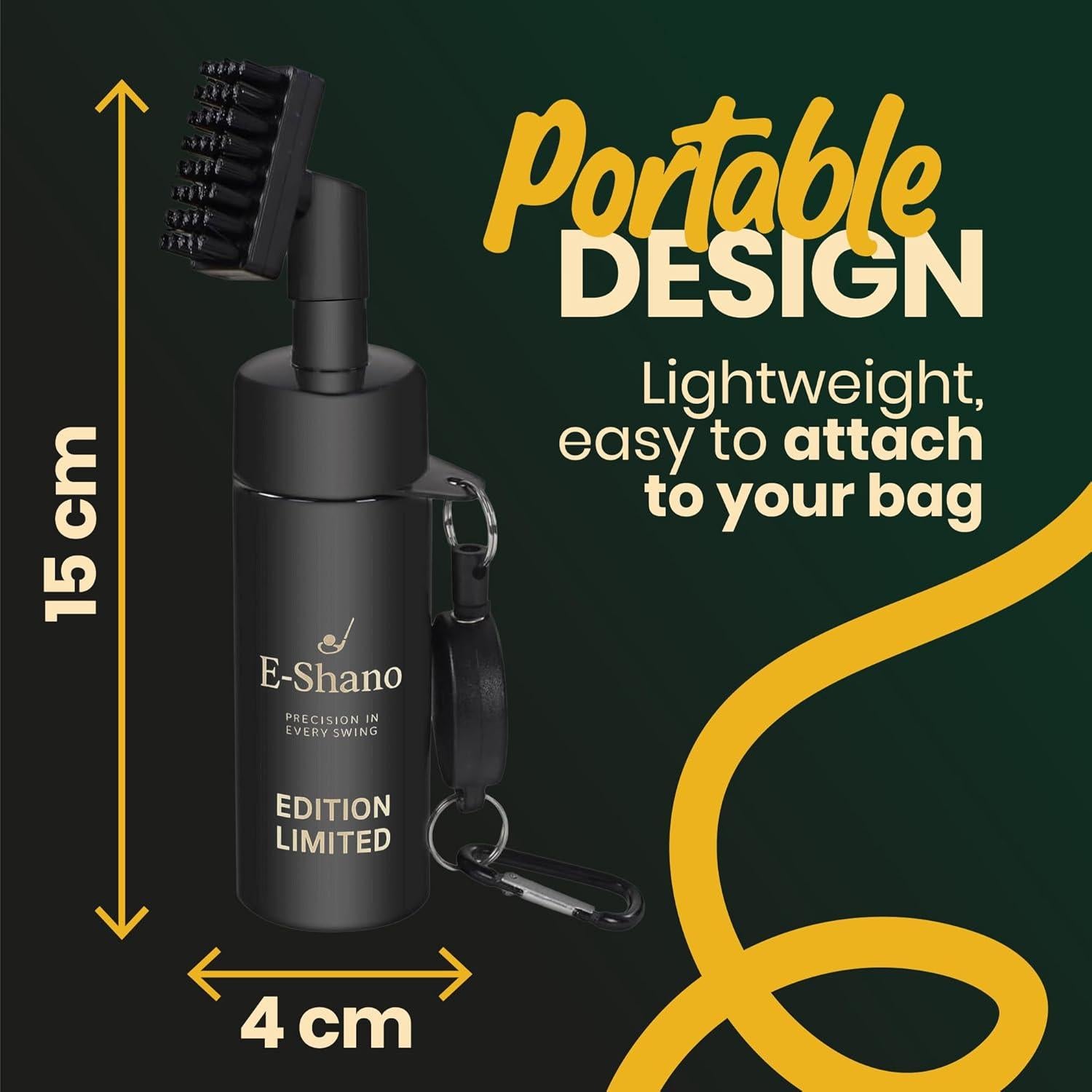 Limpiador de Palos de Golf E-Shano con Spray y Clip - 140g