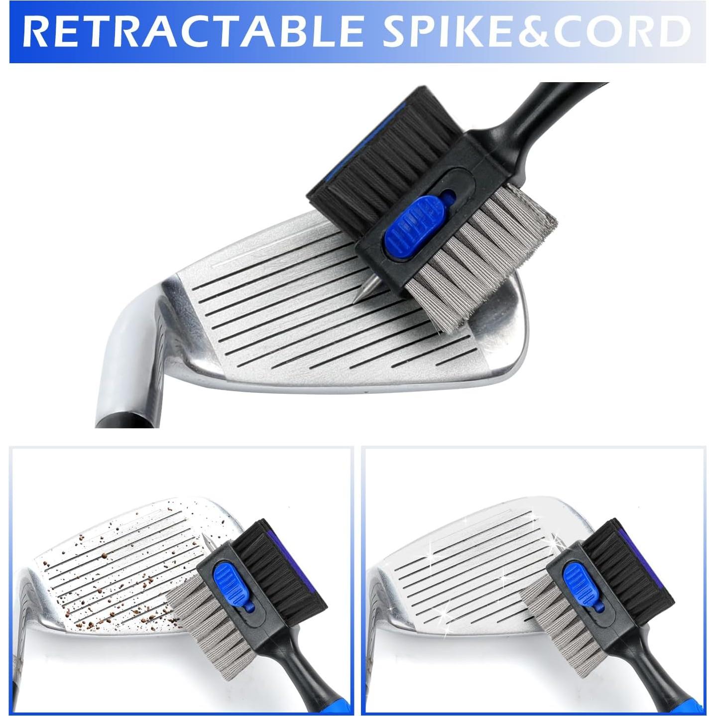 Paquete de 2 cepillos limpiadores de palos de golf Dsquu