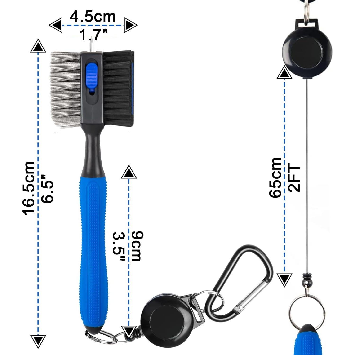 Paquete de 2 cepillos limpiadores de palos de golf Dsquu