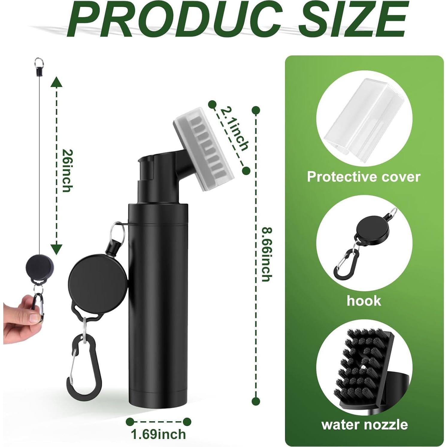 Kit de Limpieza de Palos de Golf Luscinia con Toalla y Cepillo