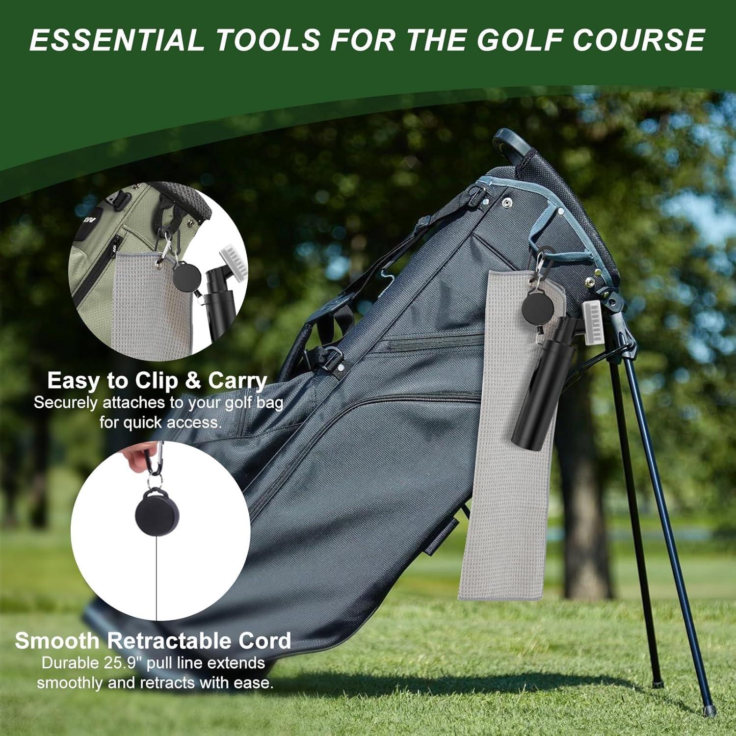 Kit de Limpieza de Palos de Golf Luscinia con Toalla y Cepillo