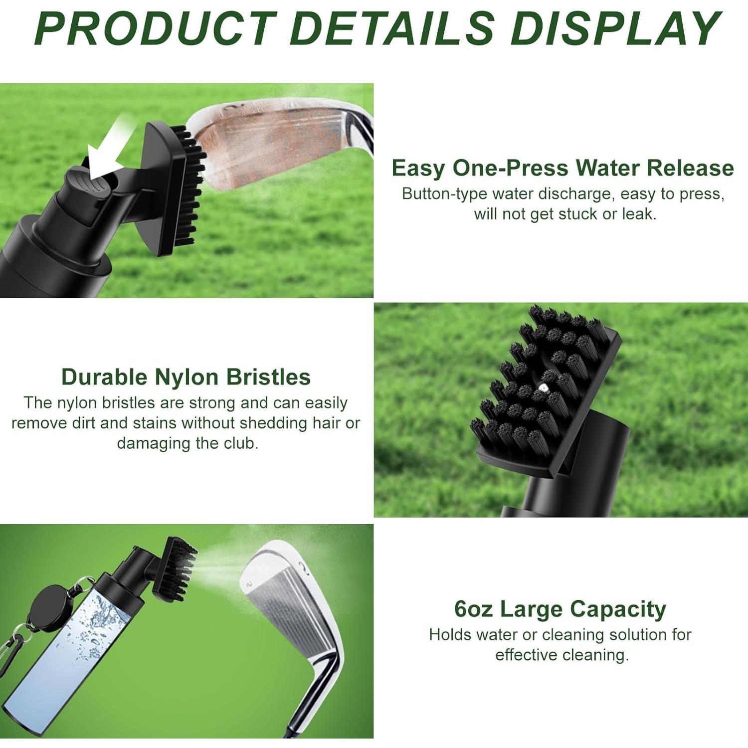 Kit de Limpieza de Palos de Golf Luscinia con Toalla y Cepillo