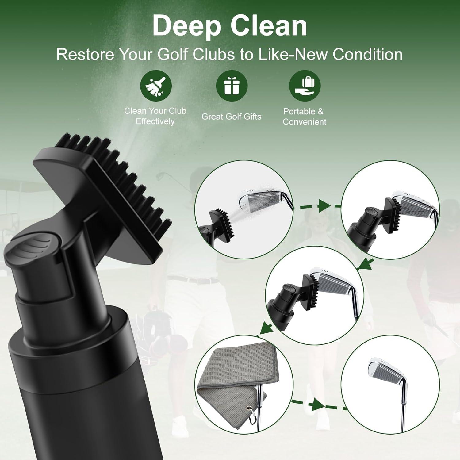 Kit de Limpieza de Palos de Golf Luscinia con Toalla y Cepillo