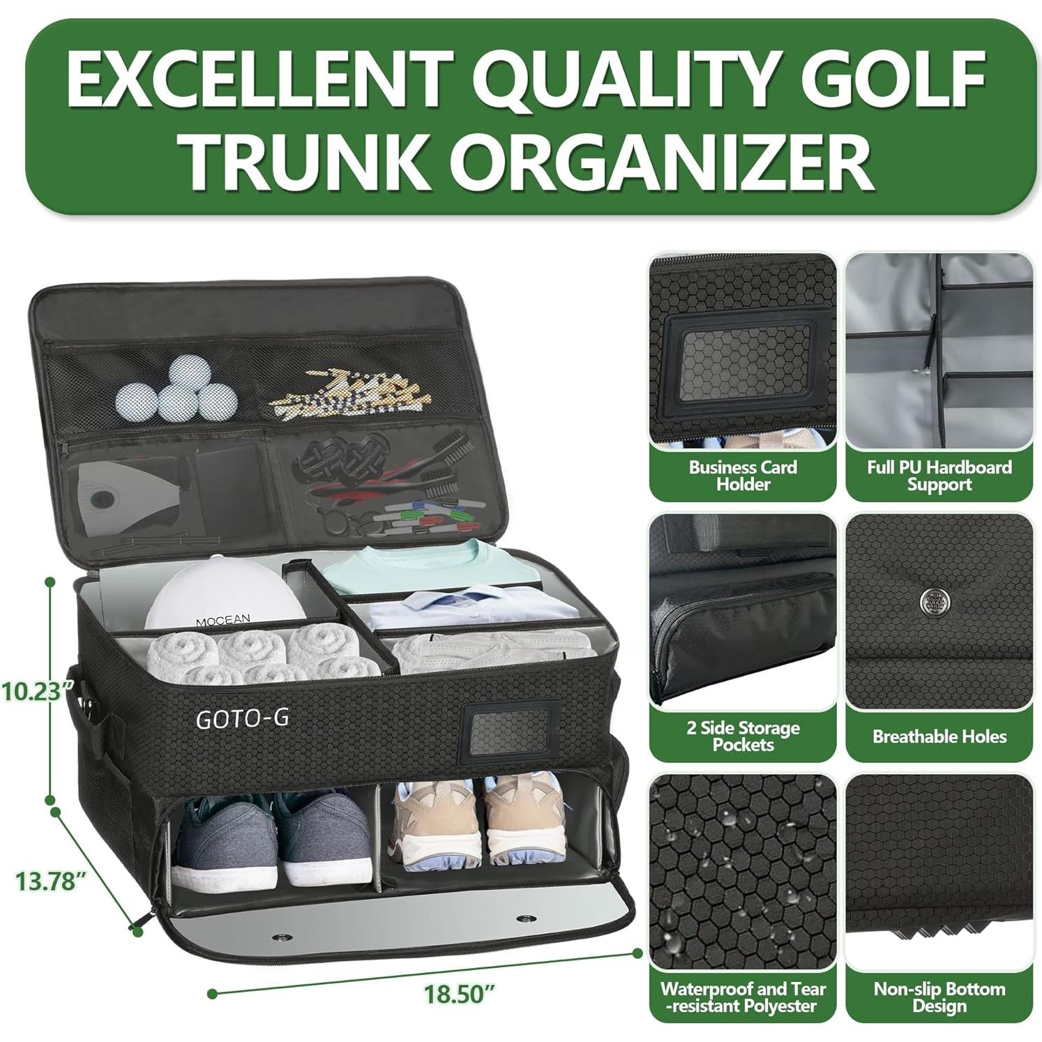 Organizador de Maletero de Golf 1GoTo-G Negro 3 Capas