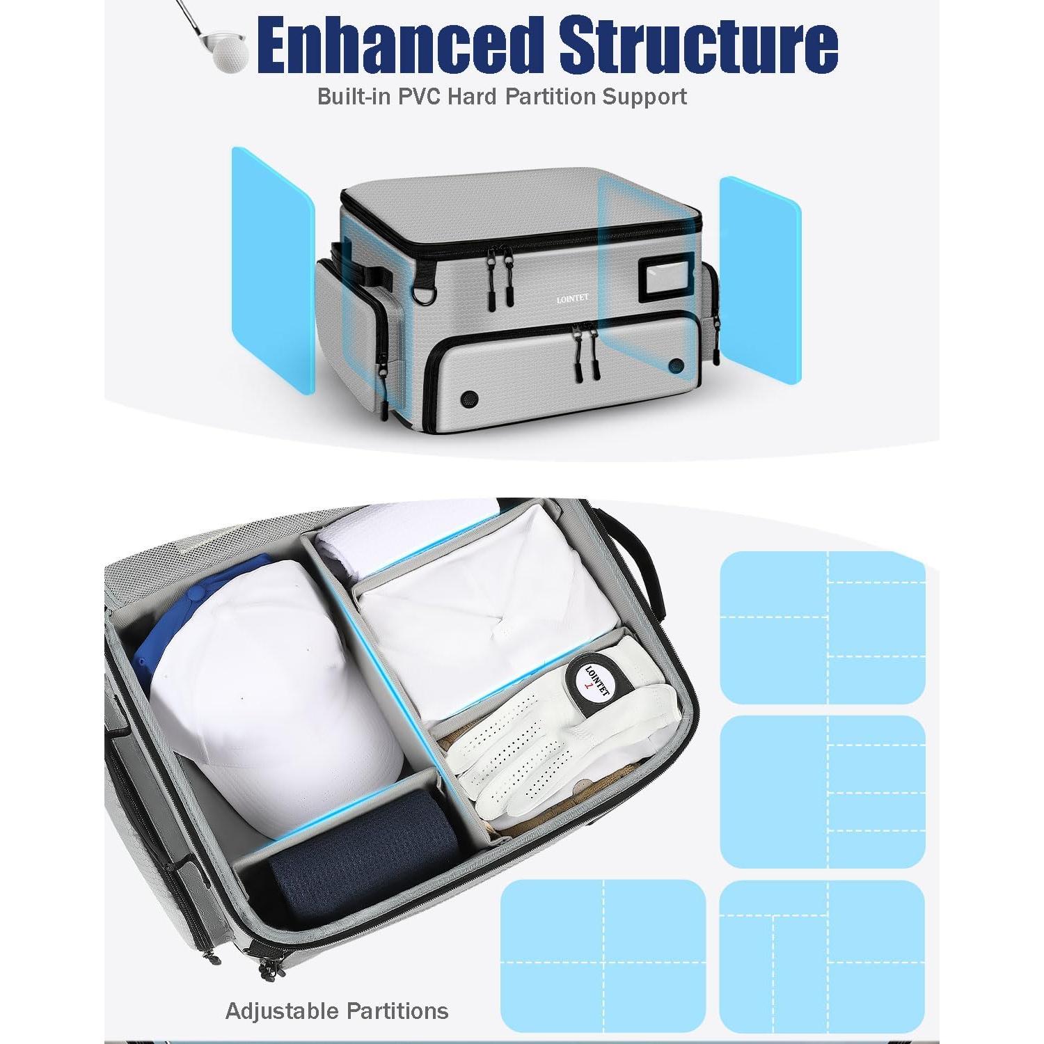 Organizador de Maletero de Golf LOINTET SP2002GRAY Impermeable