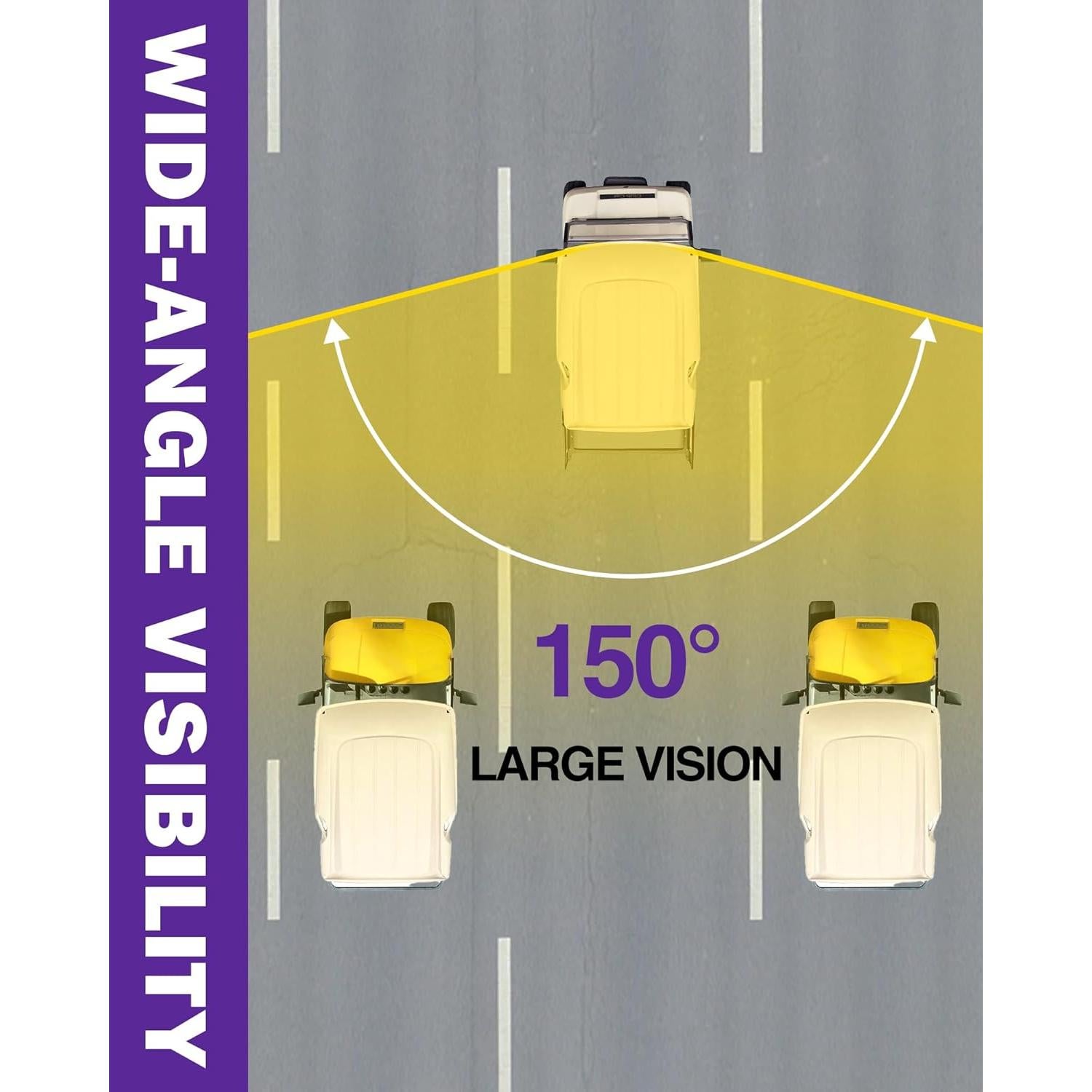 Espejo Retrovisor Trasero HOWBOW para Carrito de Golf 41.91 cm