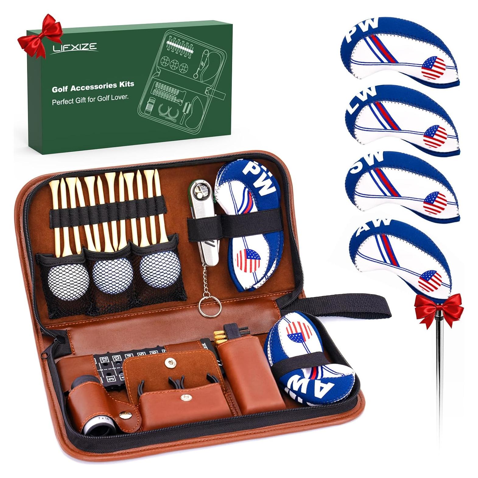 Kit de Accesorios de Golf LIFXIZE - Bolsa, Pelotas, Tees y Más