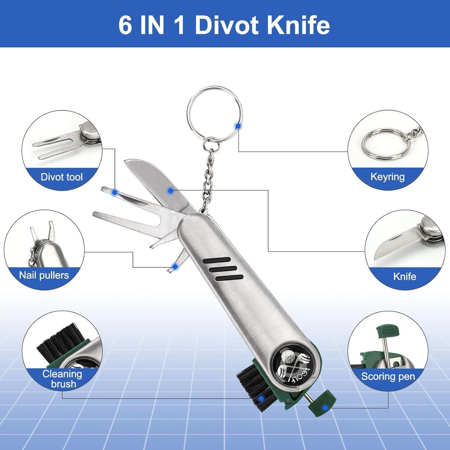 Kit de Accesorios de Golf LIFXIZE - Bolsa, Pelotas, Tees y Más