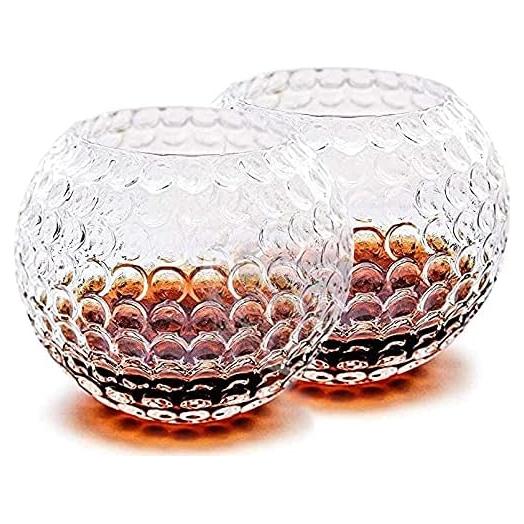 Vasos de Whisky Gemsho Glass - Set de 2 - 10 Onzas - Pelota de Golf